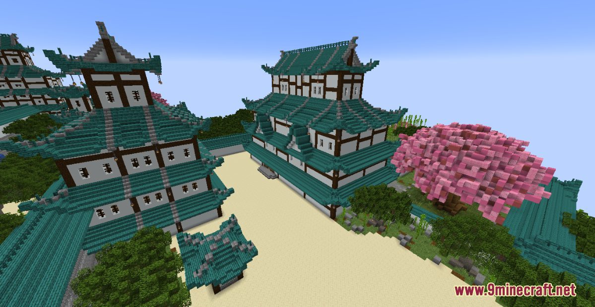 Asian Castle Map (1.21.7, 1.20.1) For Minecraft - Aadhu.com