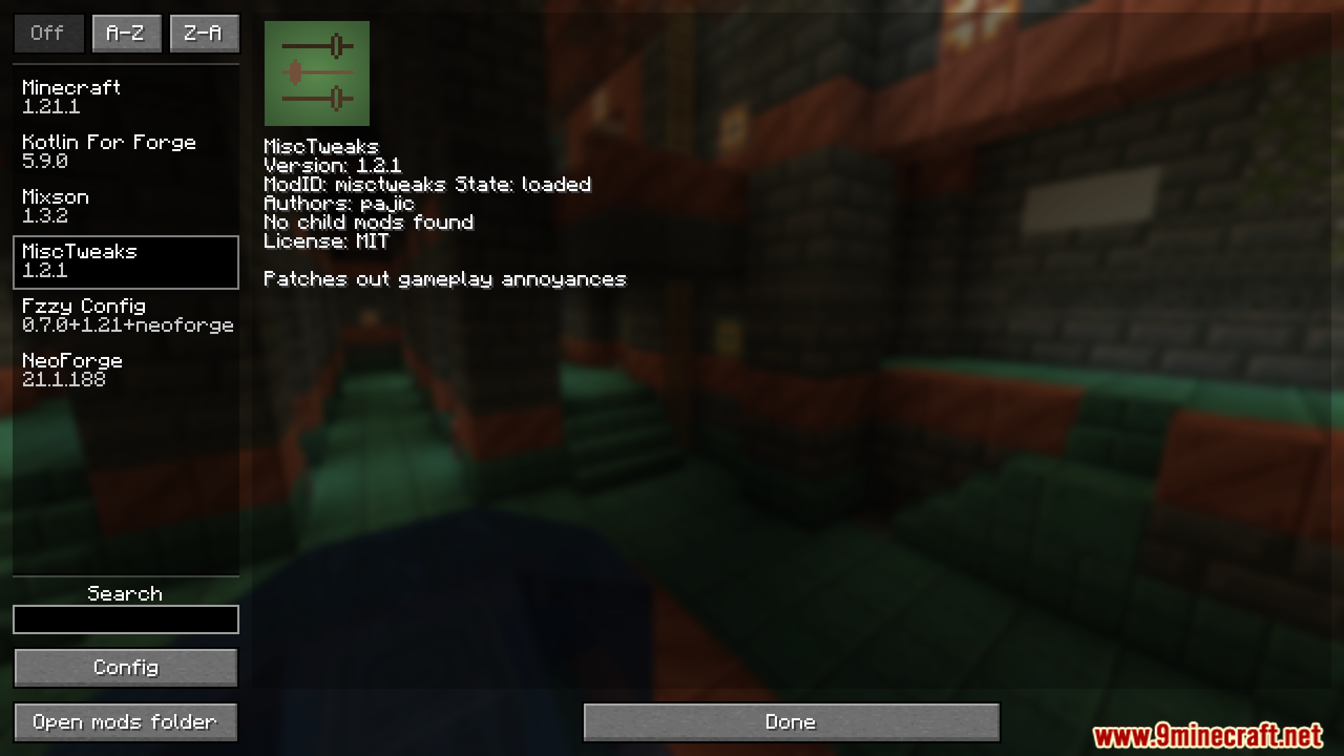 Misc tweaks mod screenshot 01