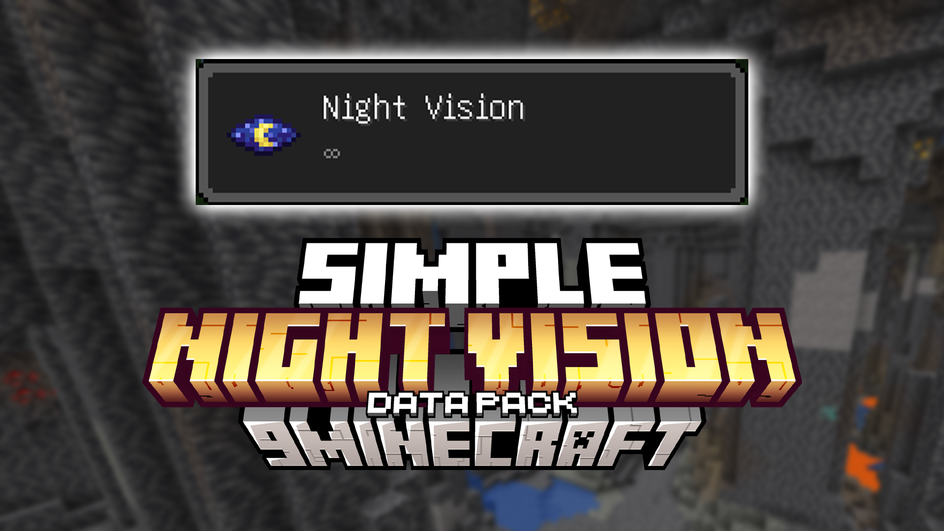 Simple Night Vision Data Pack (1.21.10, 1.20.1) – Alternative to Fullbright Texture Packs