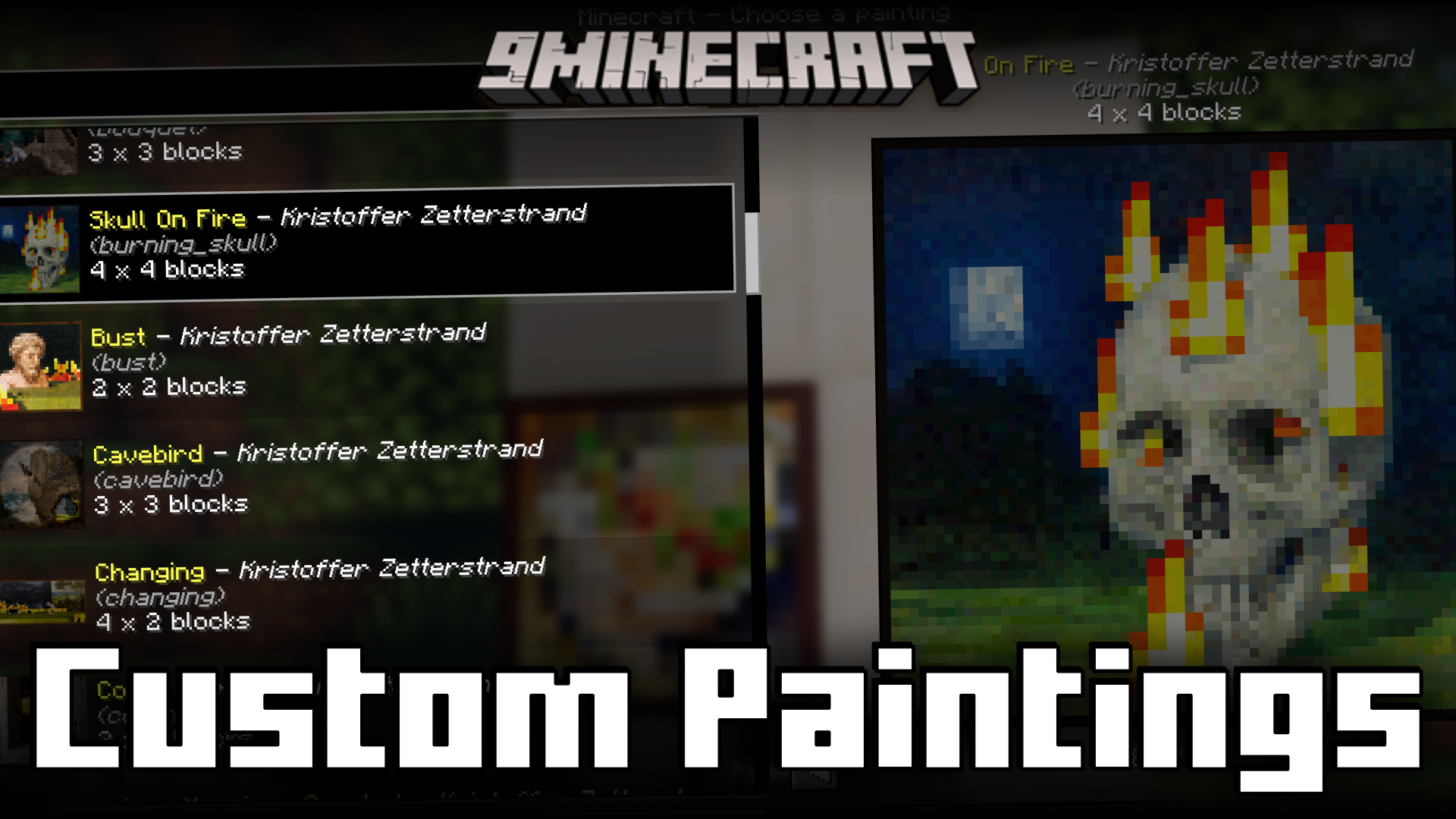 Custom Paintings Mod (1.21.10, 1.20.1) – Custom GUI To Choose & Place Paintings