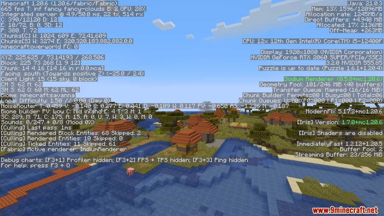 Optifabric Modpack (1.21.9, 1.20.1) – Optifine Features But More Optimized 6 Optifabric modpack screenshots 5