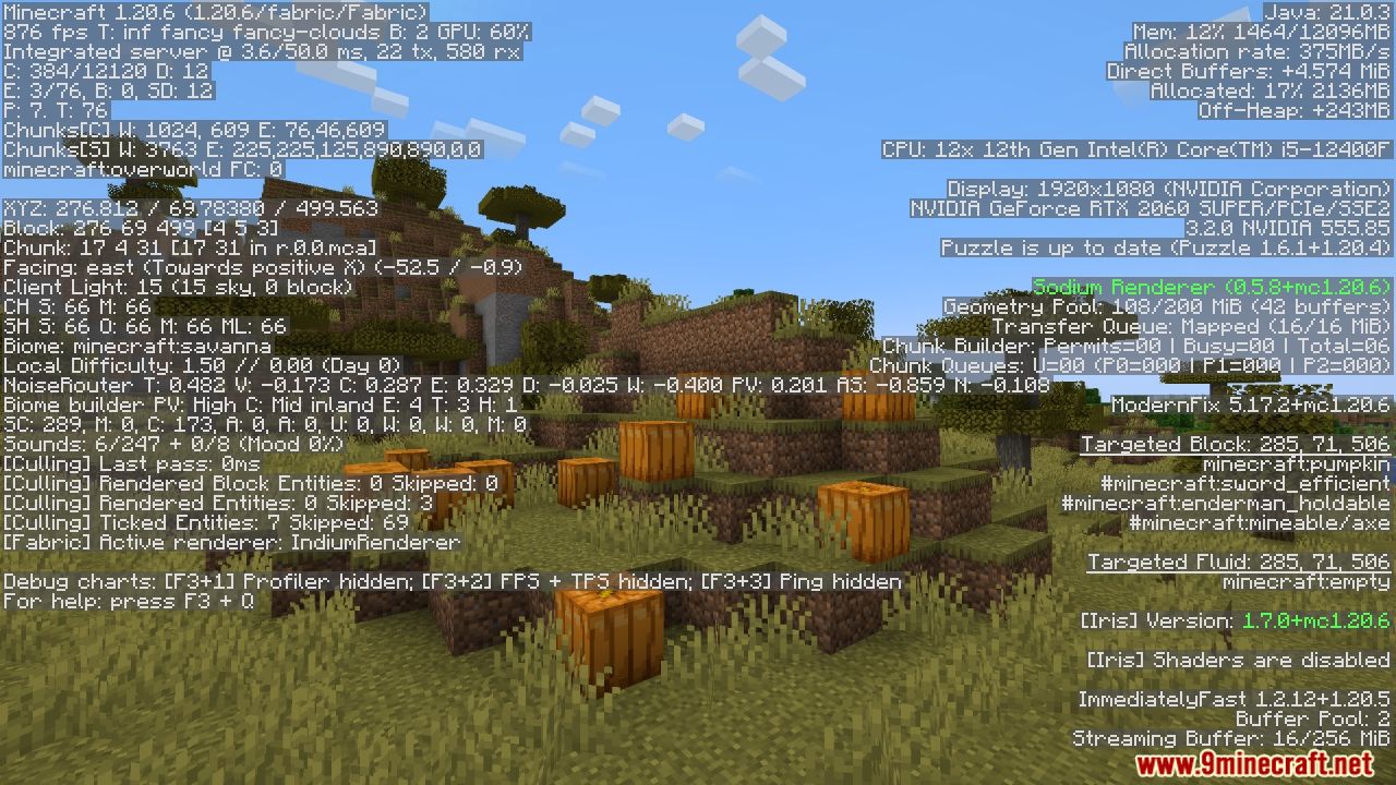 Optifabric Modpack (1.21.9, 1.20.1) – Optifine Features But More Optimized 8 Optifabric modpack screenshots 7