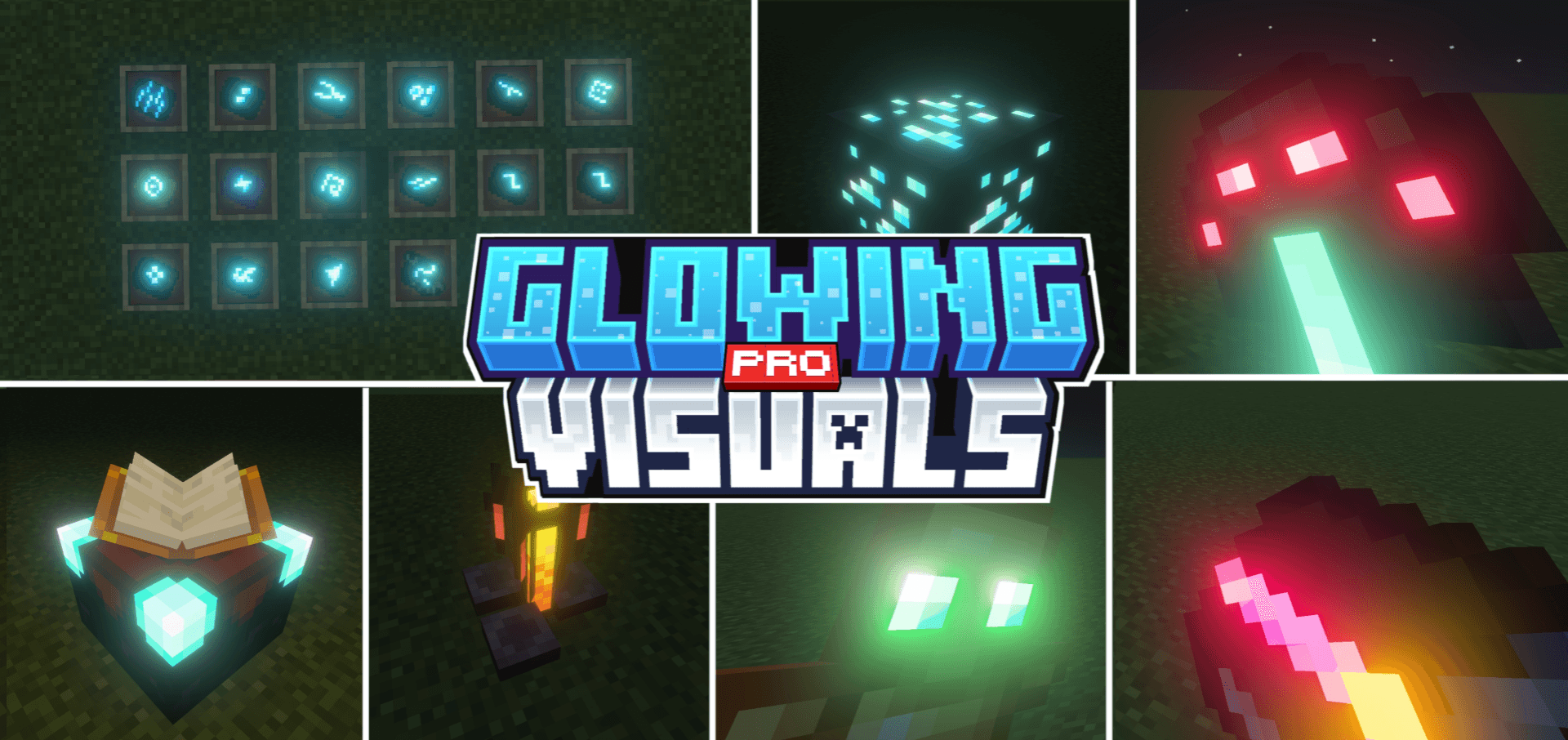 Glowing Visuals Pro Texture Pack (1.21) – MCPE/Bedrock