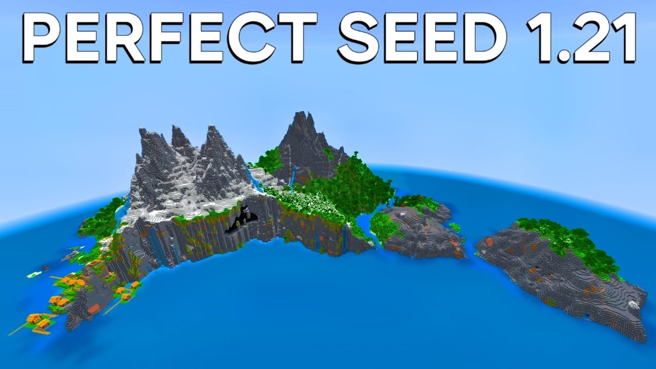 Epic Huge-Mountain Village Spawn Island Seeds For Minecraft (1.21.8, 1.21.1) – Bedrock Edition
