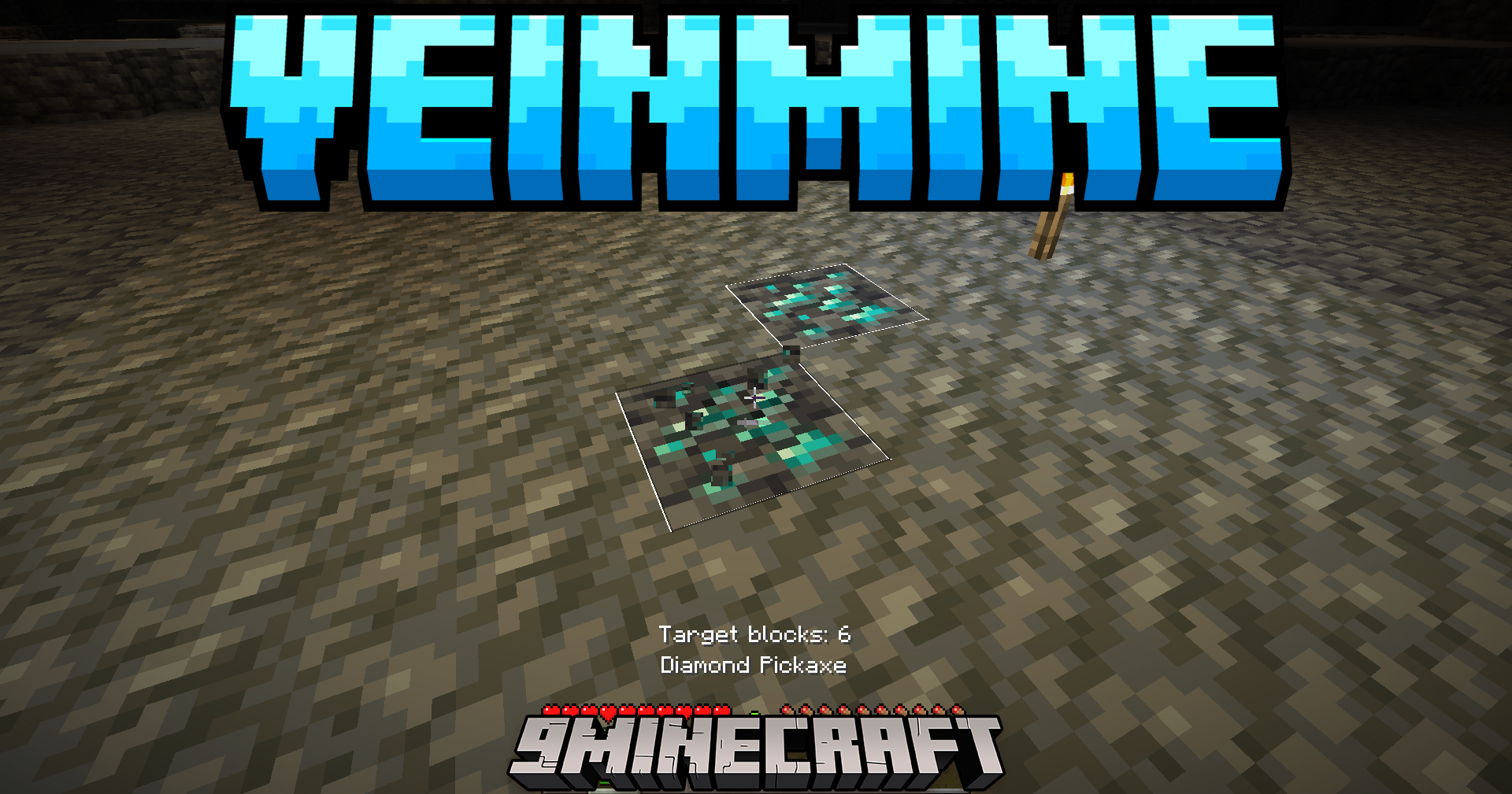 VeinMine Mod (1.21.11, 1.21.1) – Fast Connected Block Mining