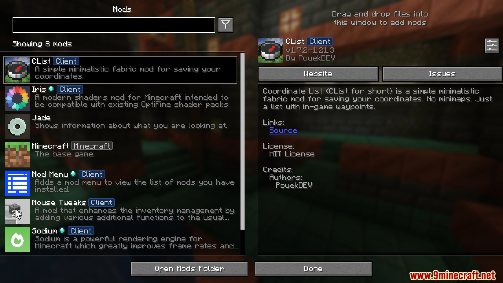 CList Mod (1.21.11, 1.20.1) – Saving And Managing In-game Coordinates ...