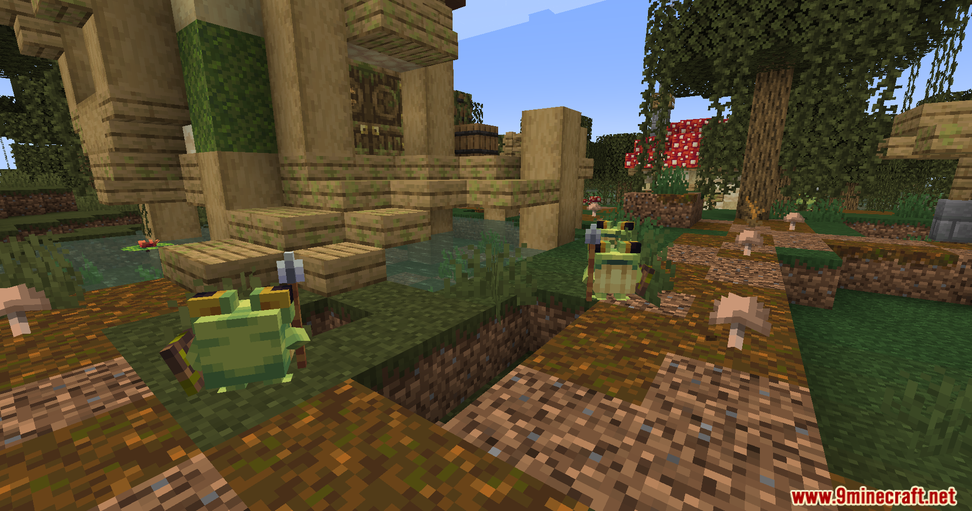 Minecraft Ribbits Mod Band Guard Ribbits Mod (1.20.1, 1.20) – Defensive Ribbit Variant
