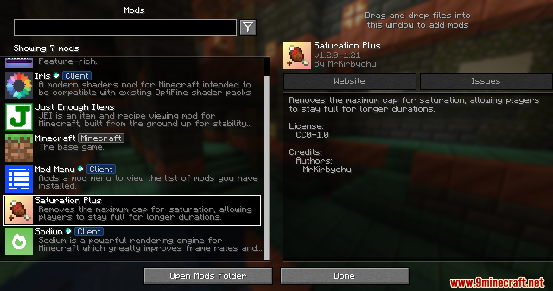 Saturation Mod Minecraft Java Saturation Plus Mod (1.21.11, 1.20.1) – Make Every Bite Count
