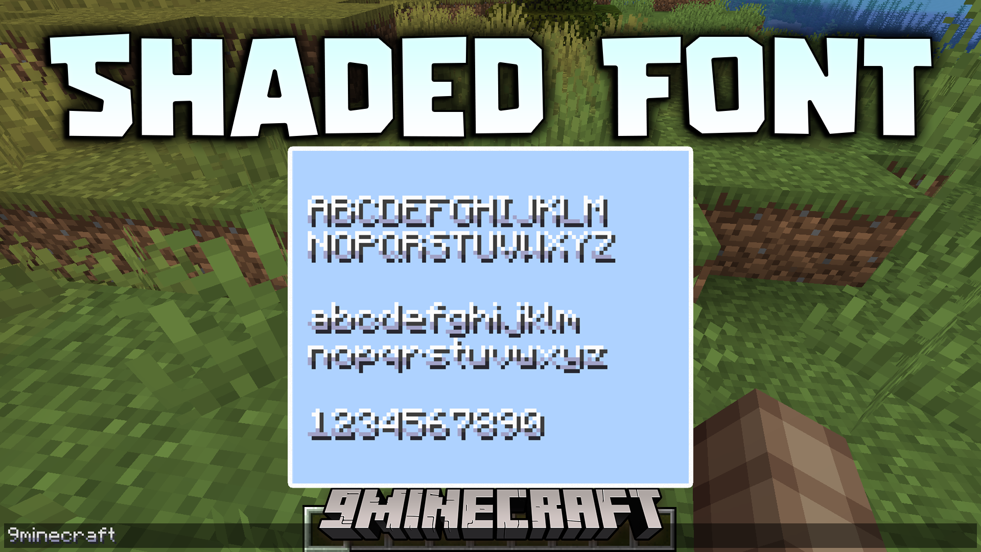 Shaded Font Resource Pack (1.21.11, 1.20.1) – Texture Pack