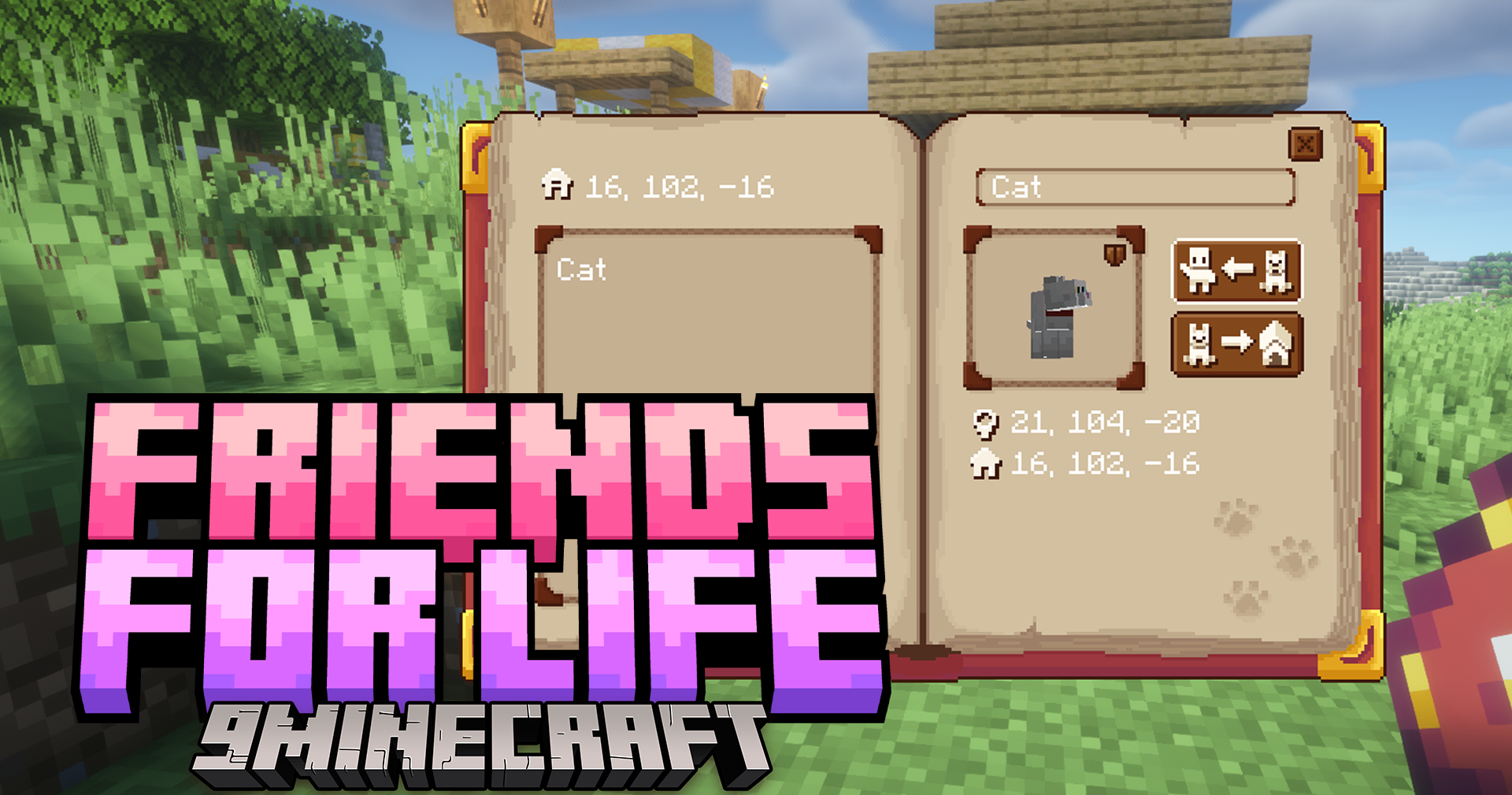 Friends For Life Mod (1.21.1, 1.20.1) – QoL Pet Control With Collar And ...