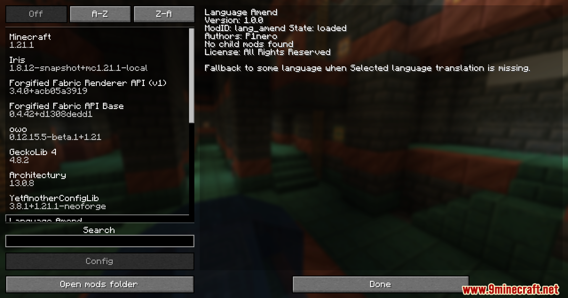 Language Amend Mod (1.21.11, 1.20.1) – Intelligent Language Loading And ...