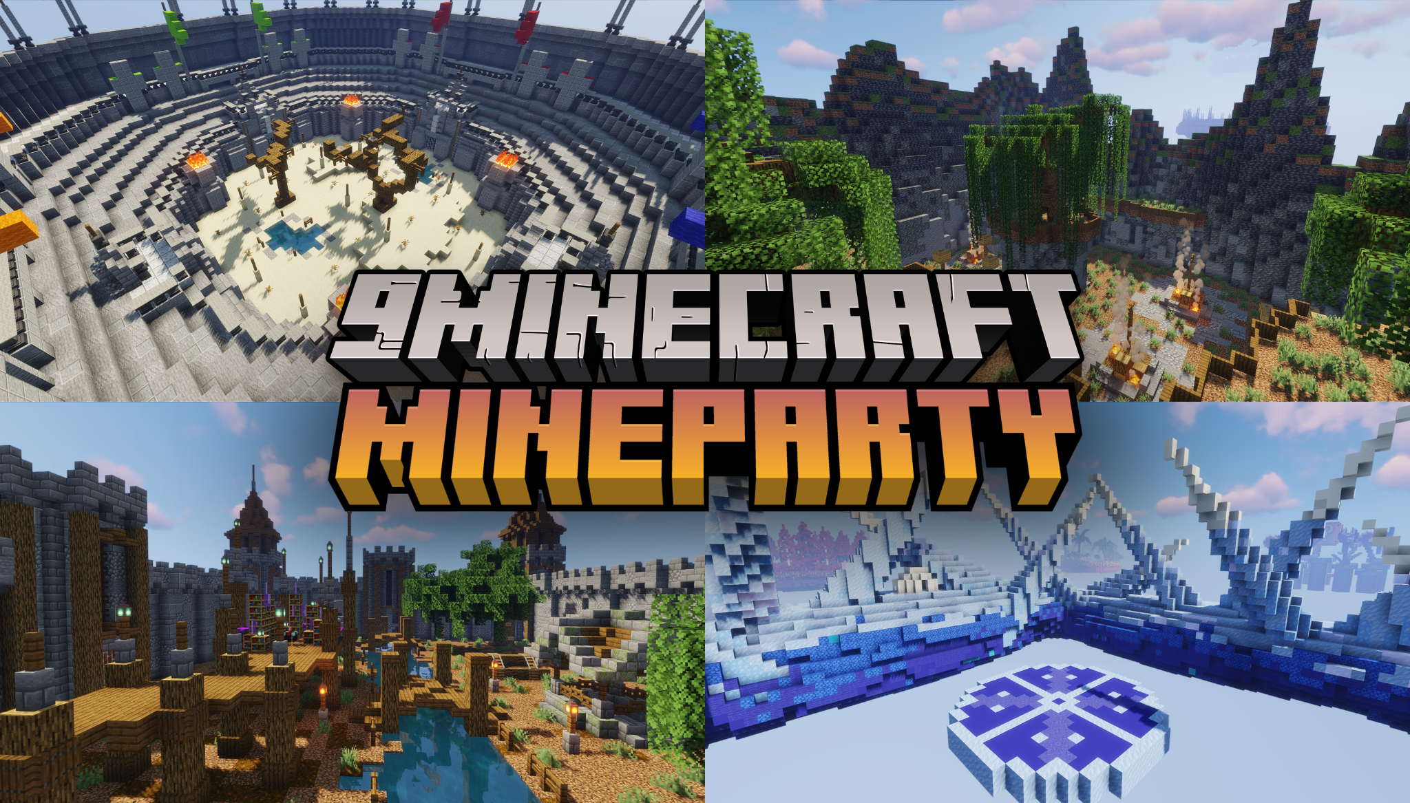 Mineparty Map (1.21.11, 1.20.1) – Ultimate Arcade Party