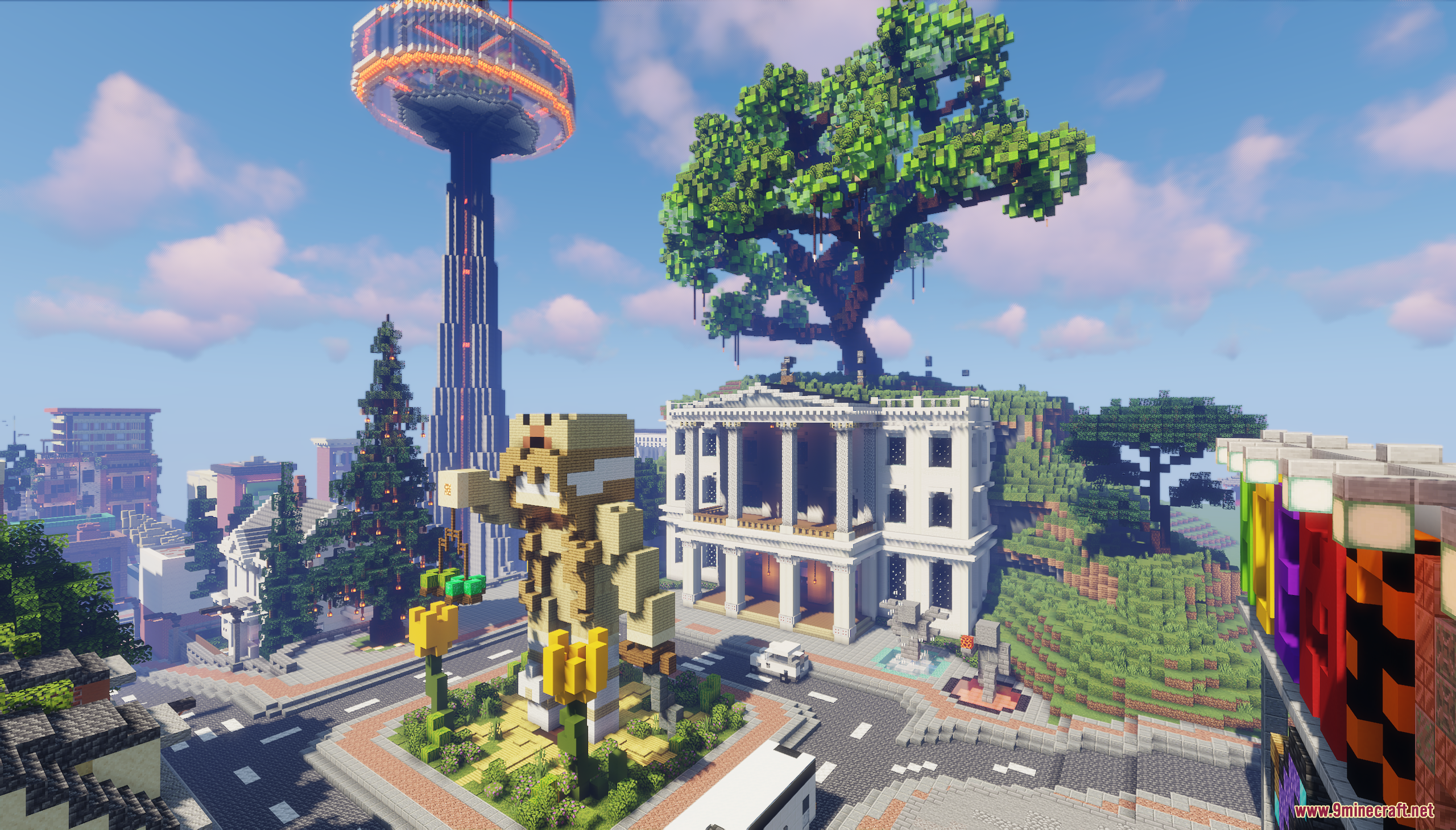 Panotopia City Map (1.21.11, 1.20.1) – Modern Skyline 7 Panotopia city screenshots 6
