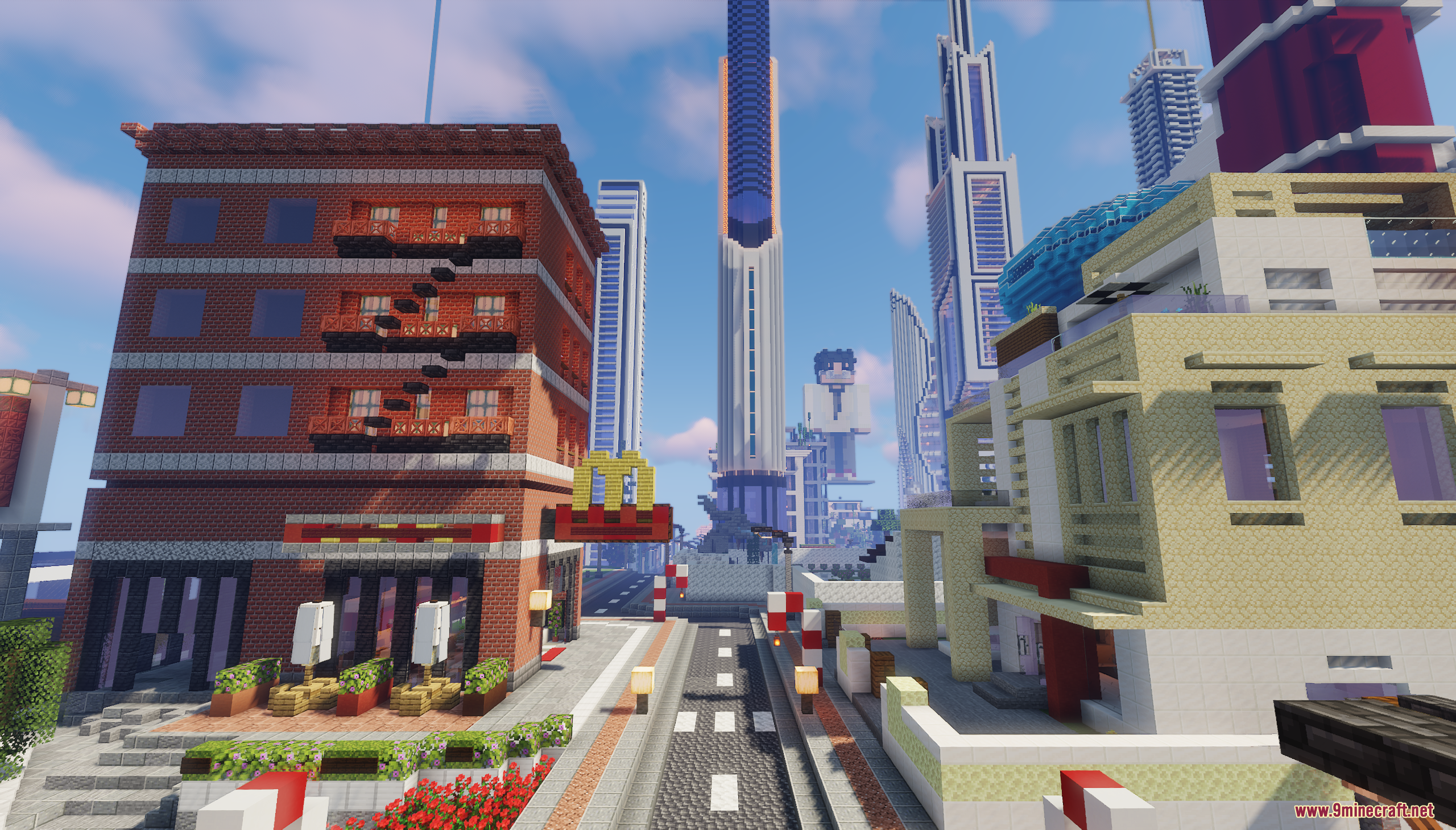 Panotopia City Map (1.21.11, 1.20.1) – Modern Skyline 8 Panotopia city screenshots 7