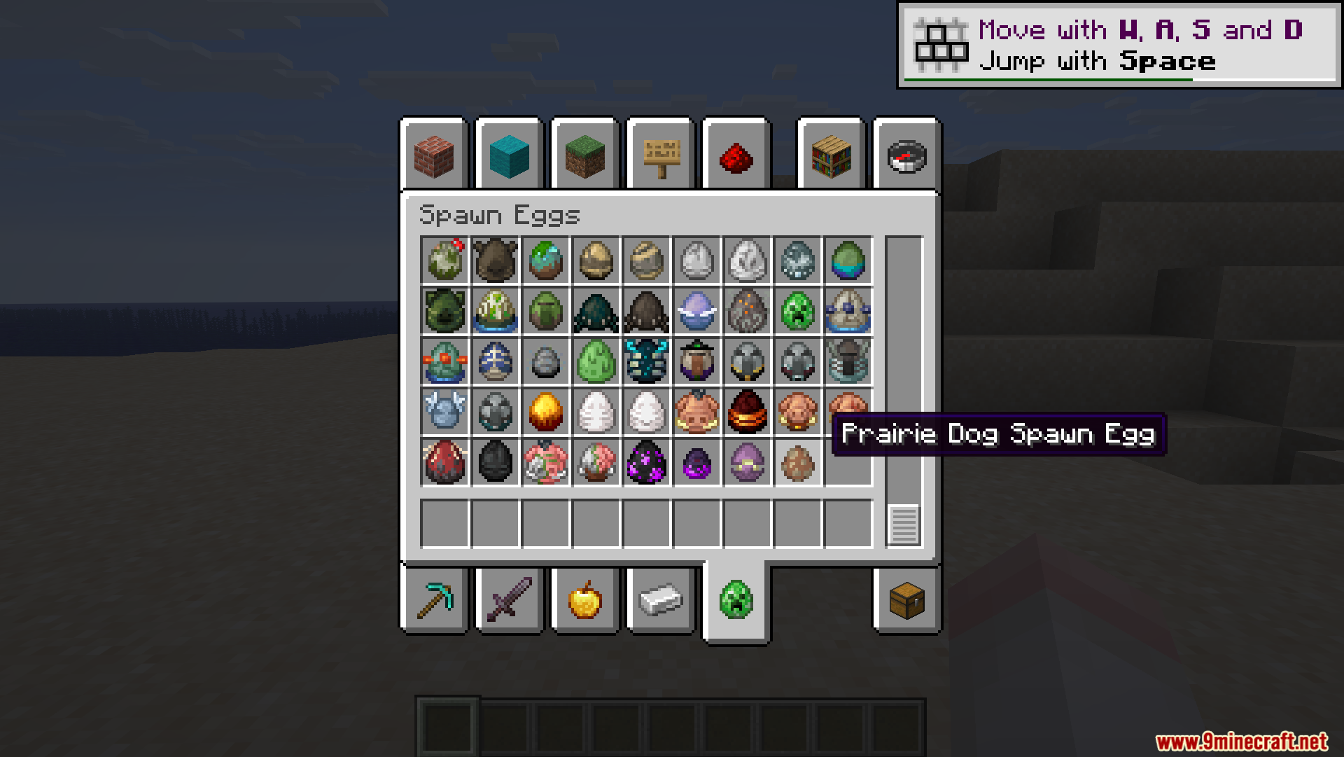 Animal garden prairie dog mod spawn egg in the creative inventory