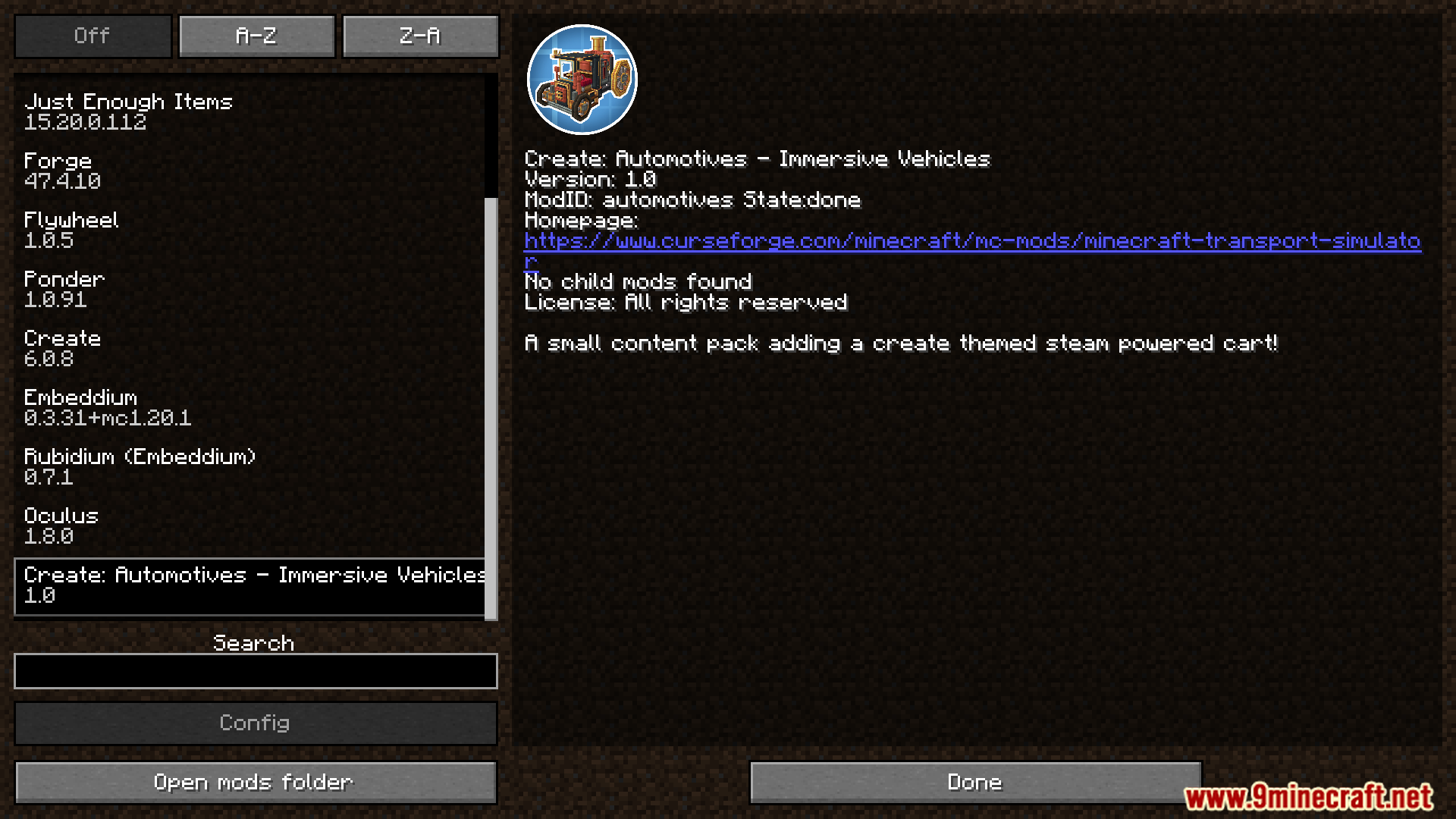 Create Mod Automotives Create Automotives Mod (1.20.1) – Drive Steam Powered Vehicles
