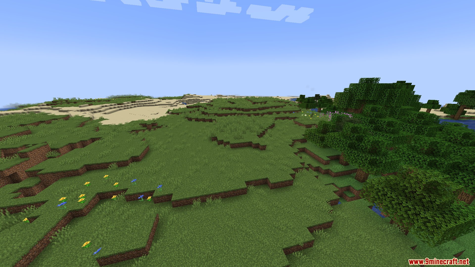 Ender Io Custom Capacitors Mod (1.21.1, 1.20.1) – Adds Custom Capacitor Tiers 6 A grassy plains biome next to a sandy beach