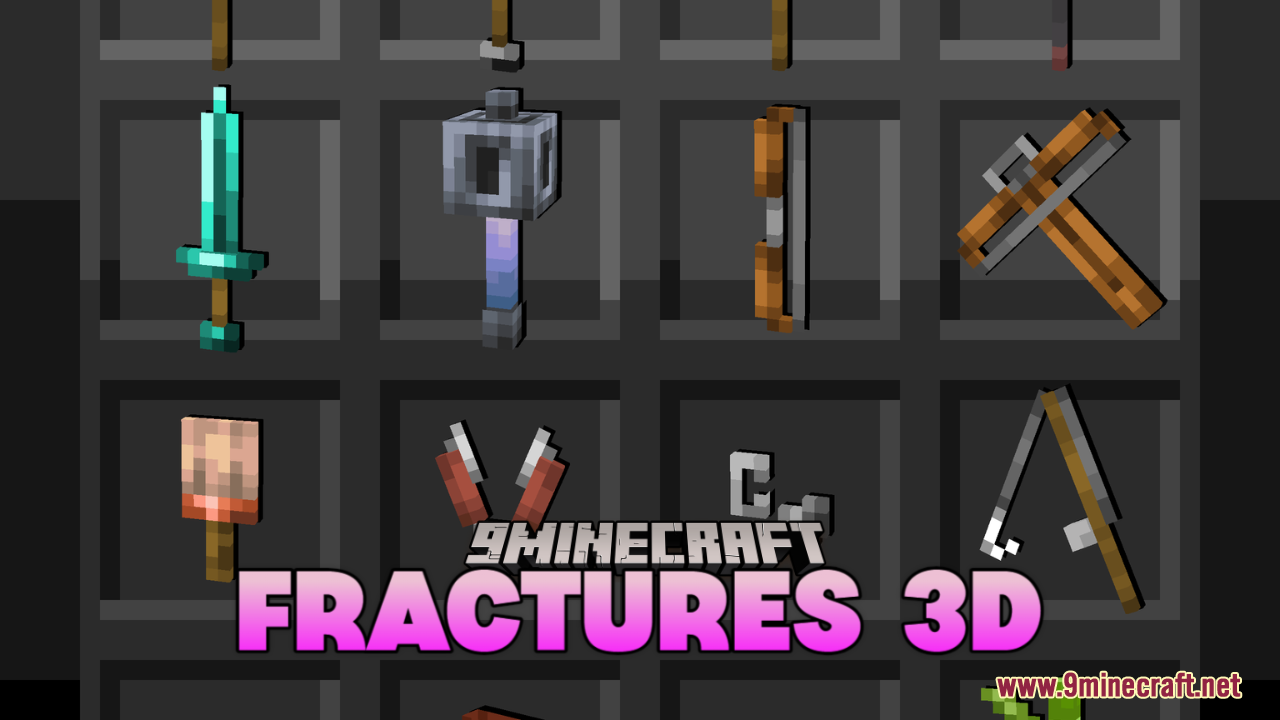 Fractures 3D Resource Pack (26.1.2, 1.21.11) – Texture Pack