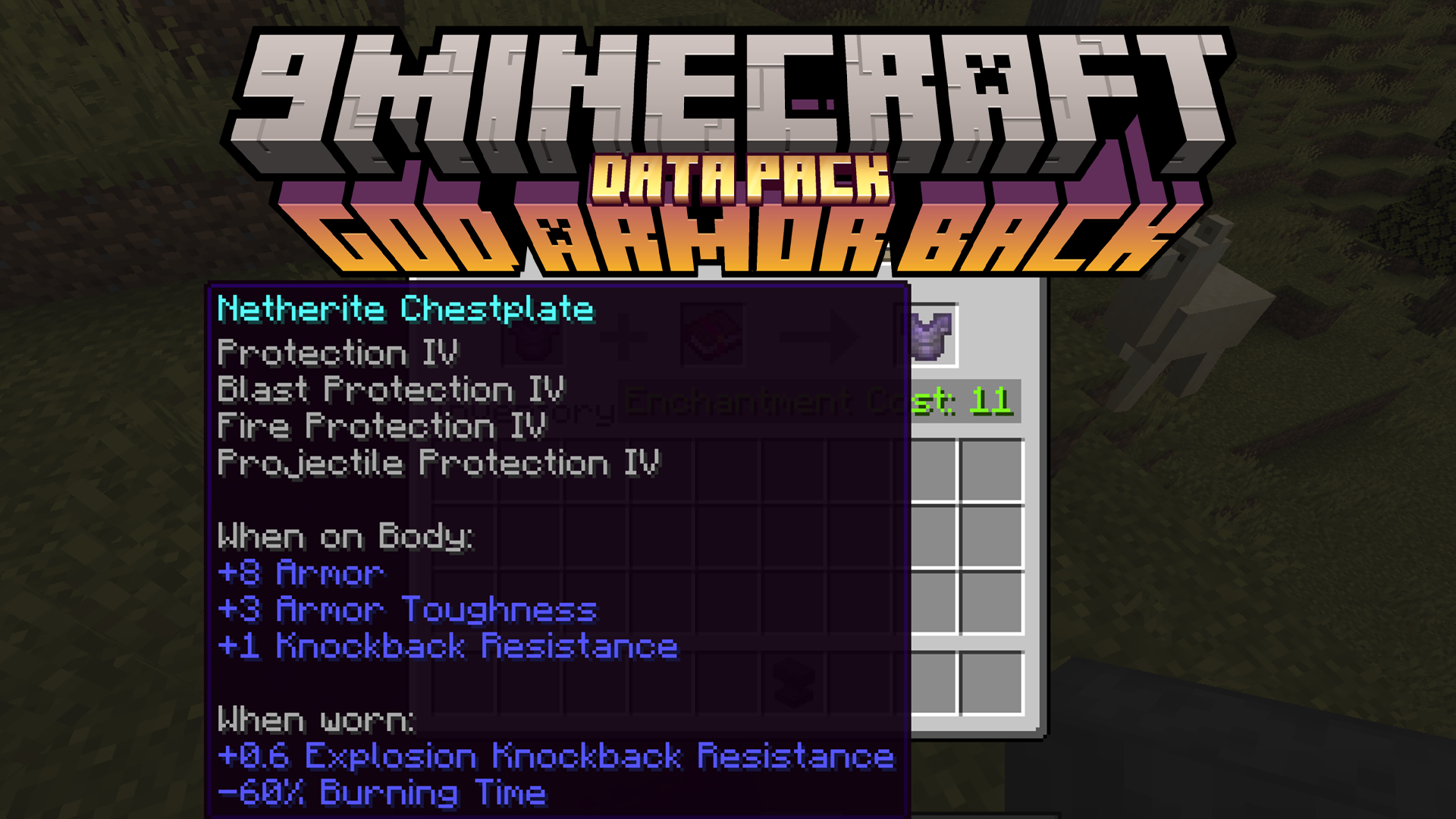 God Armor Back Data Pack (26.1.2, 1.21.1) – Unleash The Ultimate Armor