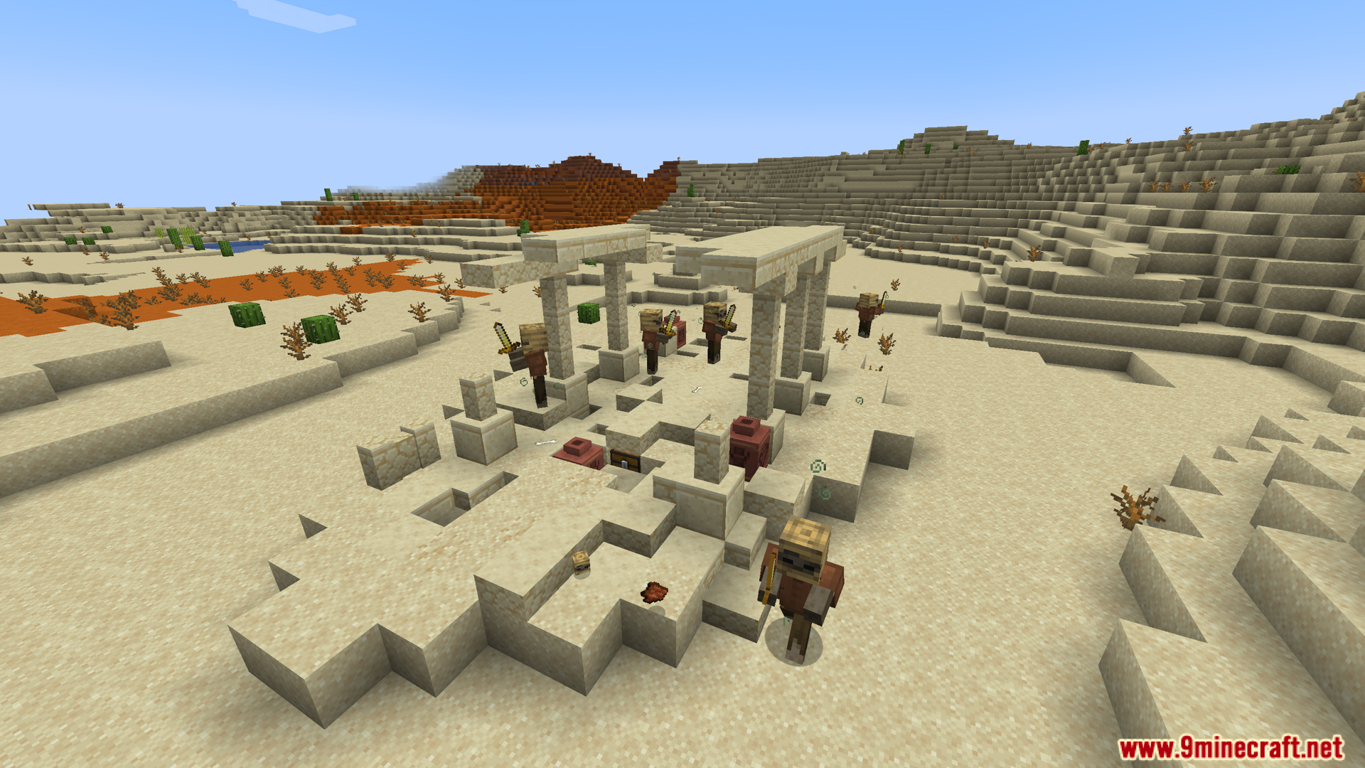 Jaki Versatile Structures Mod (1.20.1) – Adds New Vanilla Style Structures 6 Jaki versatile structures desert ruins with custom sword wielding mobs