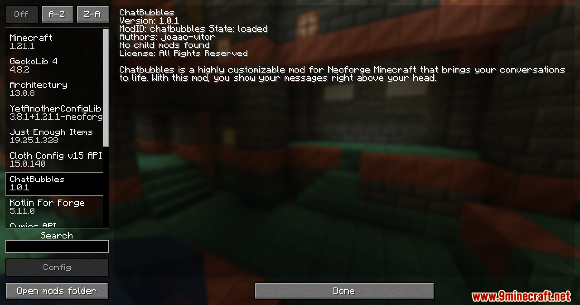 Jvitor’s Chat Bubbles Mod (1.21.1) – See Chat Above Player Heads