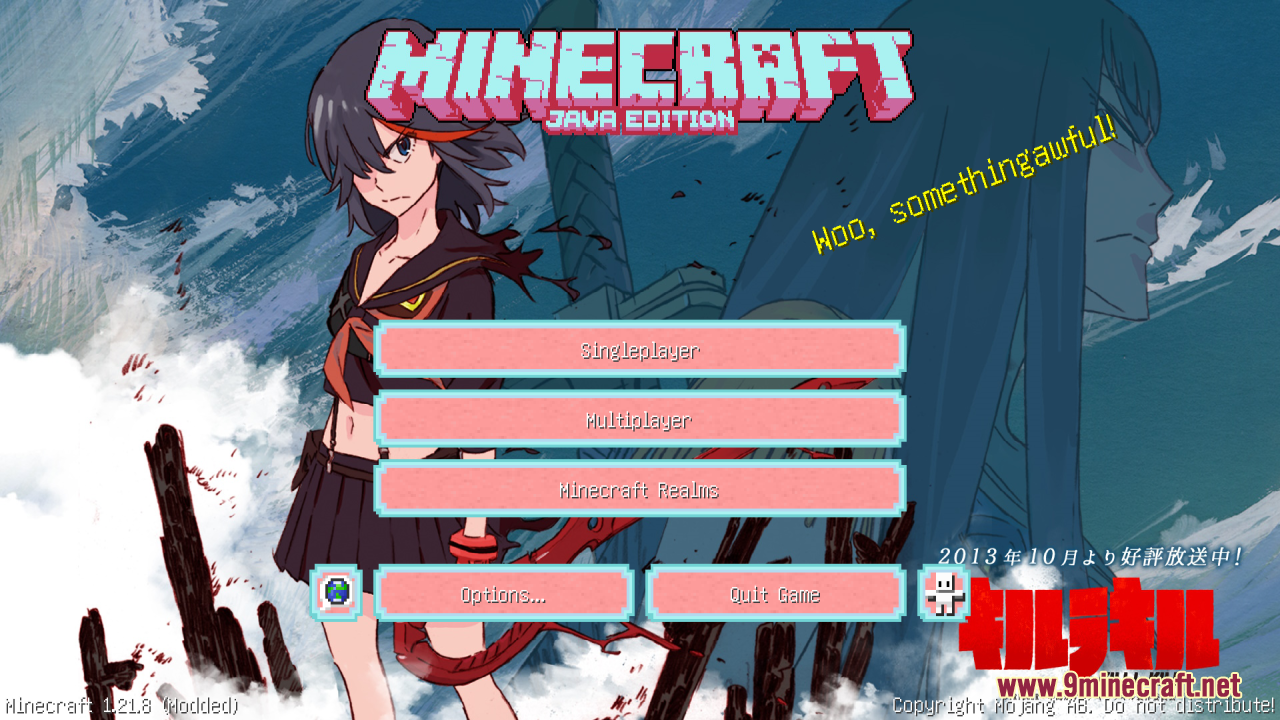 Kill La Kill Custom GUI Pack Resource Pack – Adds Anime Themes To Menus
