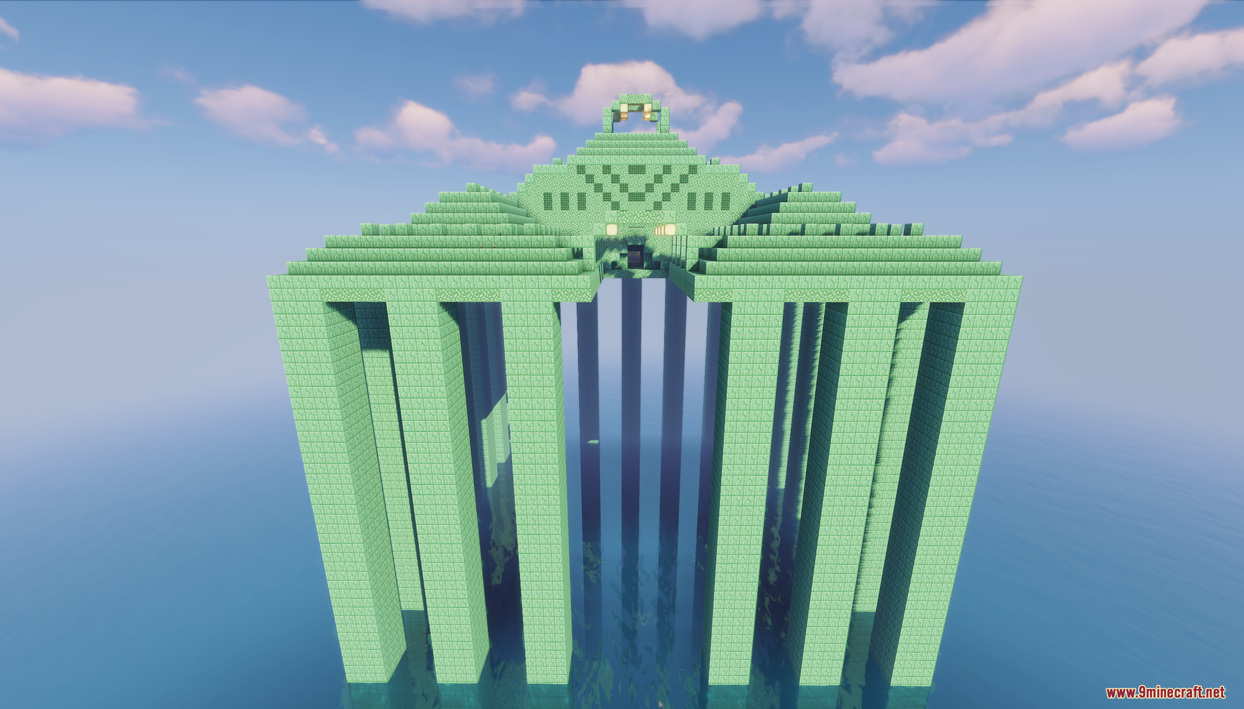 Lonely Island Map (26.1.2, 1.20.1) – Survive On A Single Island 8 Large ocean monument structure raised above the water on tall pillars