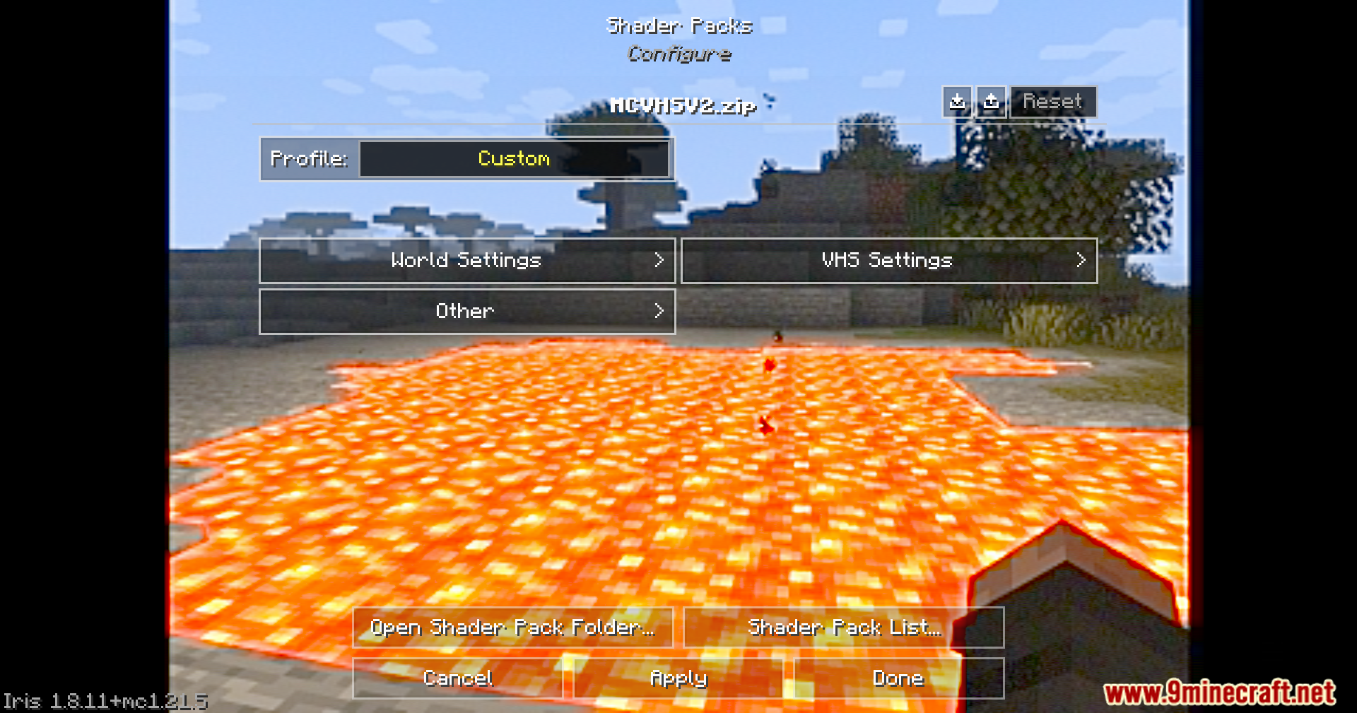 Mc Vhs Shaders (26.1.2, 1.20.1) – Realistic Vhs Filter 3 Mc vhs shaders screenshots 2
