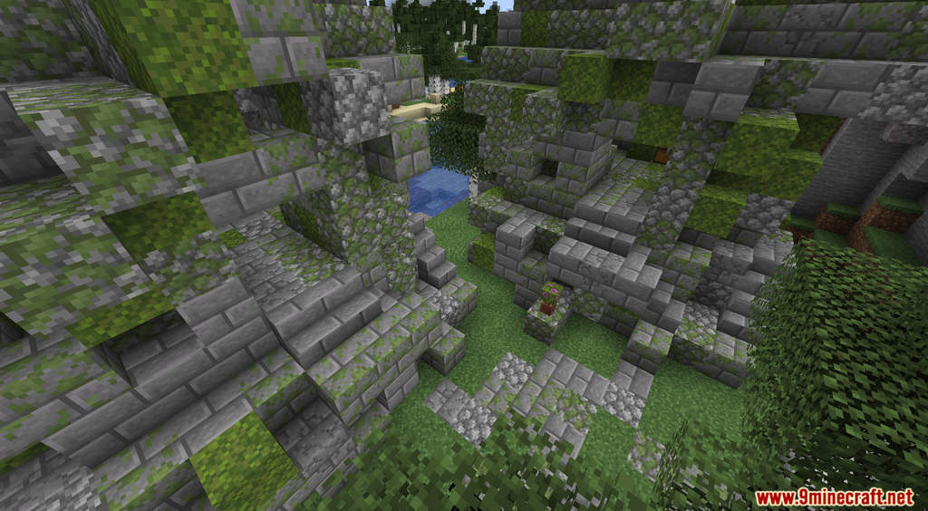Moss Ruins Data Pack (26.1.2, 1.20.1) – Ruined Cities! 4 Moss ruins data pack screenshots 3