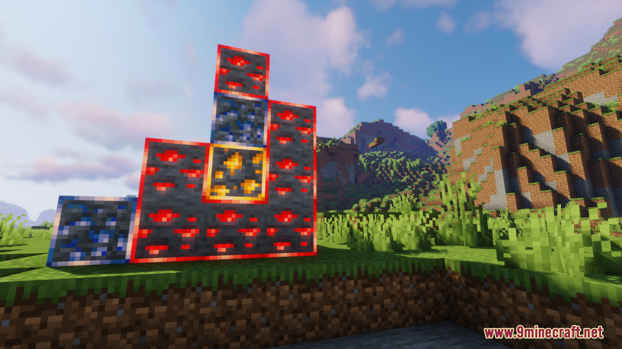 New Glowing Ores Resource Pack (26.1.2, 1.20.1) – Texture Pack 2 New glowing ores screenshots 1