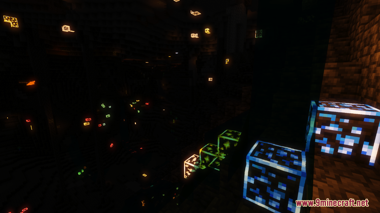 New Glowing Ores Resource Pack (26.1.2, 1.20.1) – Texture Pack 7 New glowing ores screenshots 7