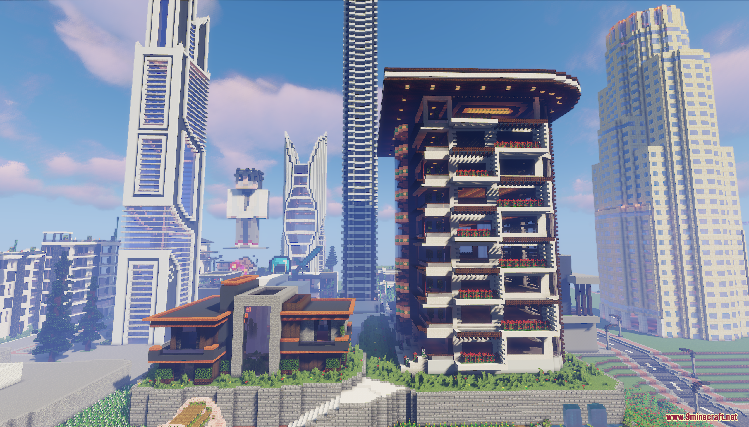 Panotopia City Map (26.1.1, 1.20.1) – Modern Skyline 3 Panotopia city screenshots 2