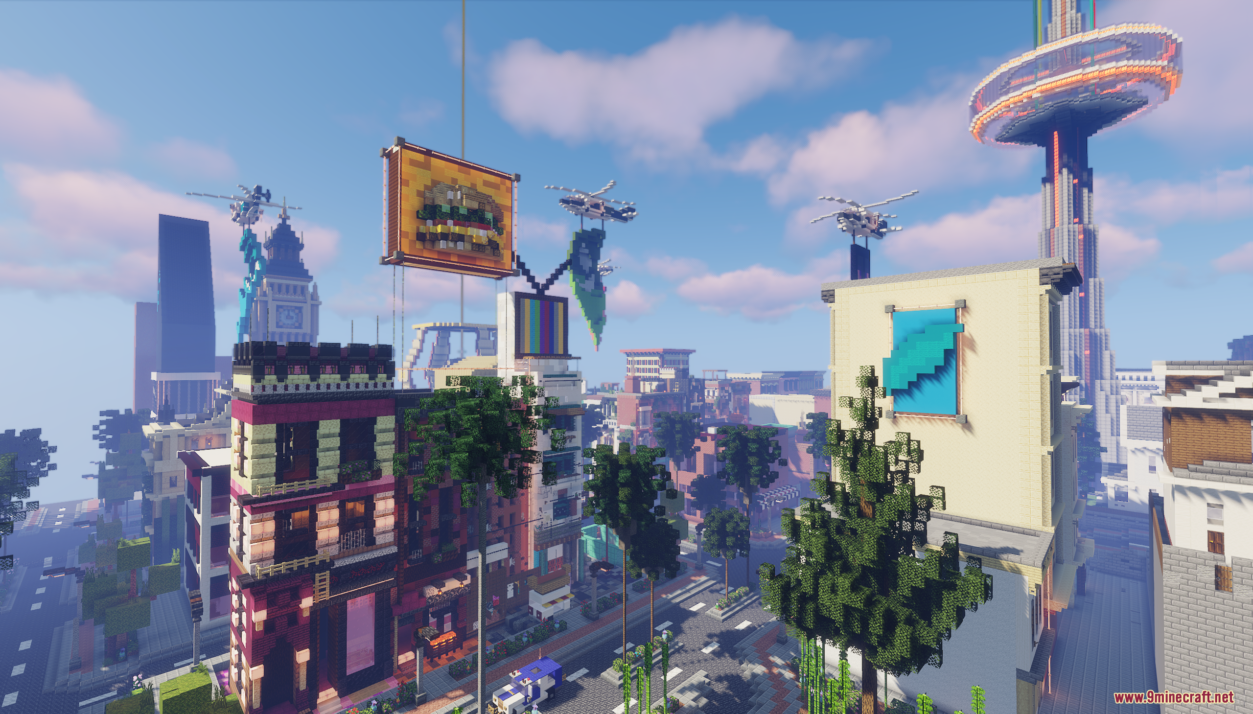 Panotopia City Map (26.1.1, 1.20.1) – Modern Skyline 9 Panotopia city screenshots 8
