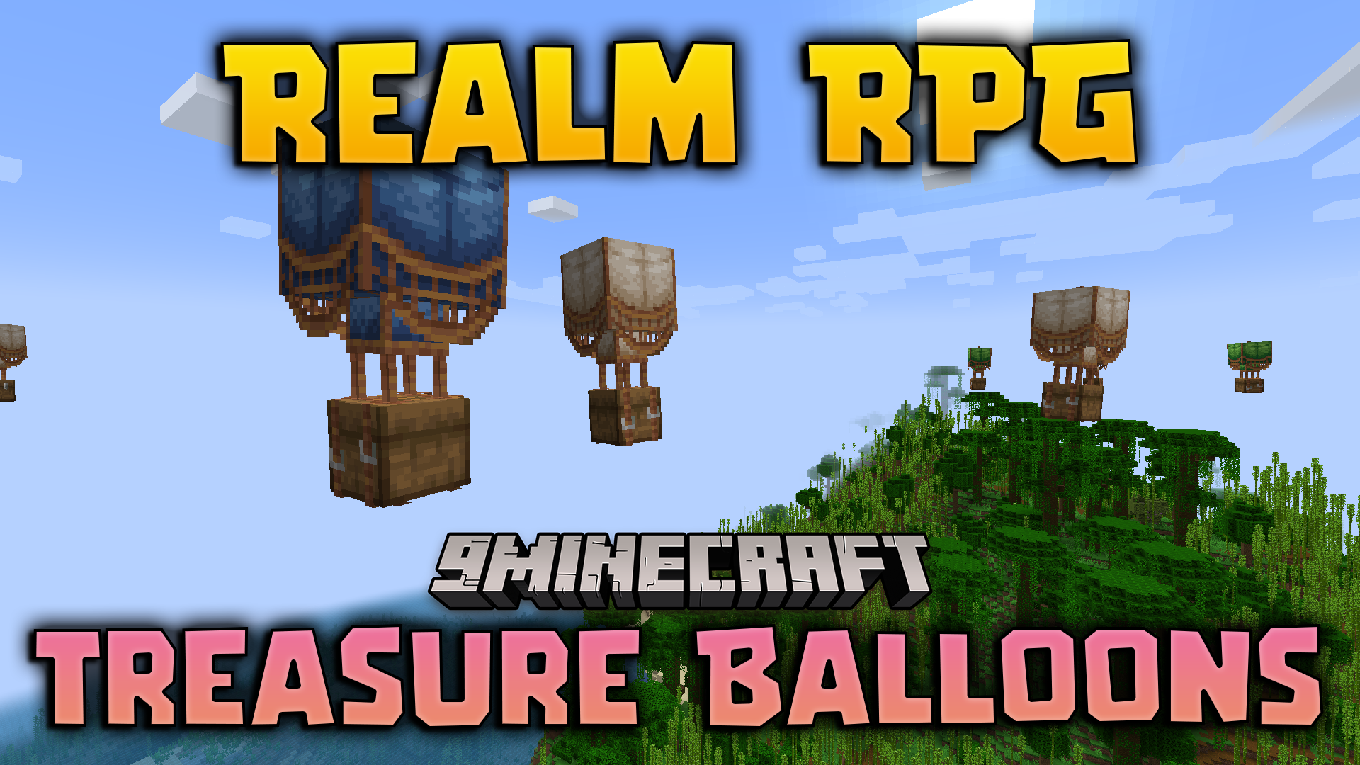 Realm RPG Treasure Balloons Mod (1.21.1) – Shoot Down Flying Loot Balloons
