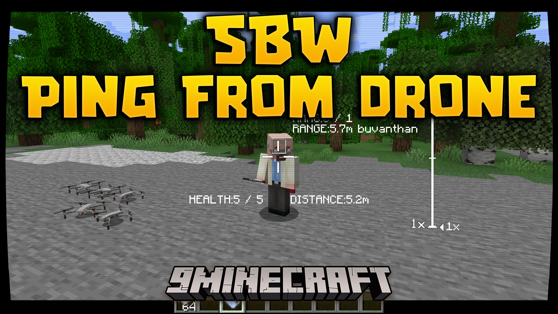 SBW Ping from Drone Mod (1.20.1) – Mark Positions From Drones