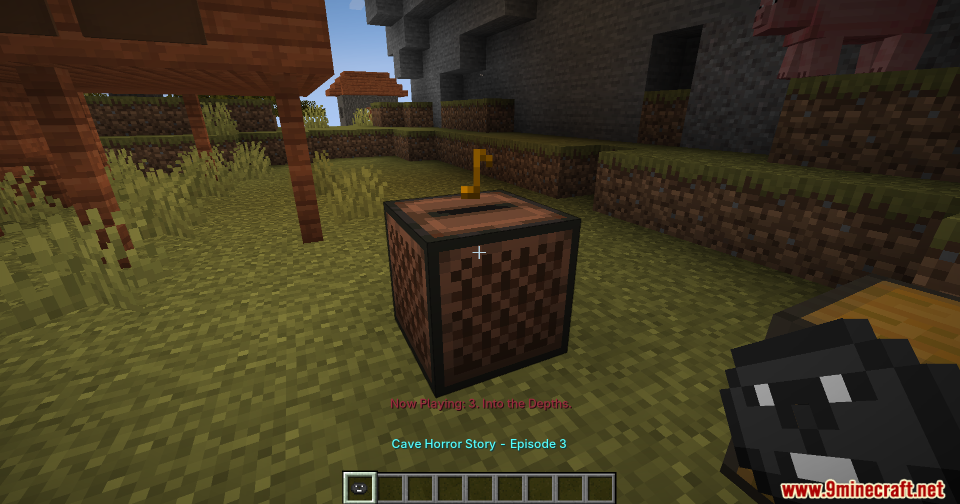 Taxcavereader Mod (1.20.1) – Adds Horror Audiobooks To Dungeons 6 Playing the into the depths audiobook in a jukebox