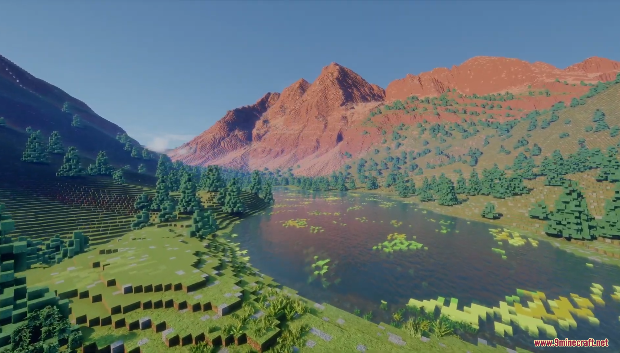 The Maroon Bells Map (26.1.2, 1.20.1) – Real Colorado Mountains 7 Scenic alpine lake surrounded by pine trees and tall reddish mountains