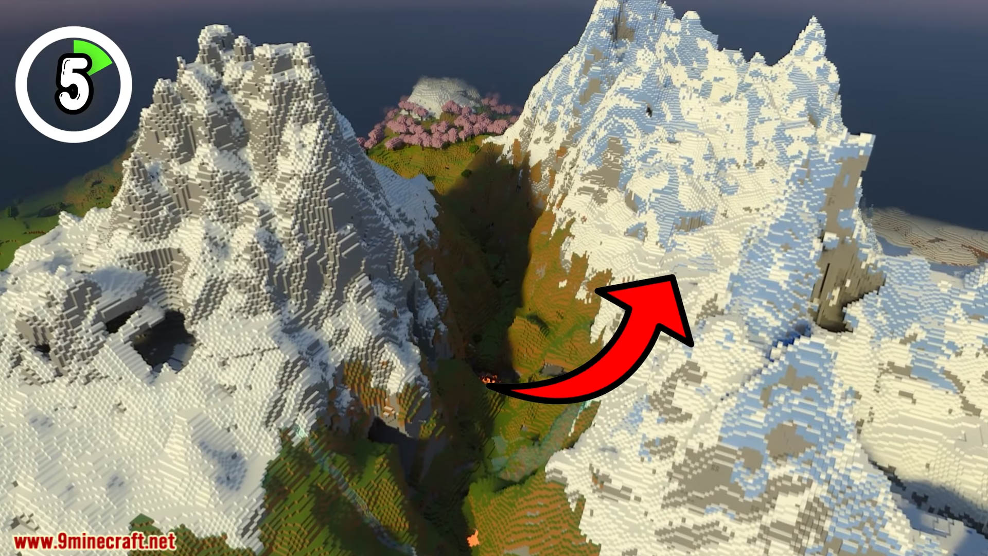 Top 20 New Mountain Seeds For Minecraft (26.1.2, 1.21.1) – Java, Bedrock Edition 10 Top 20 new mountain seeds for minecraft screenshots 31