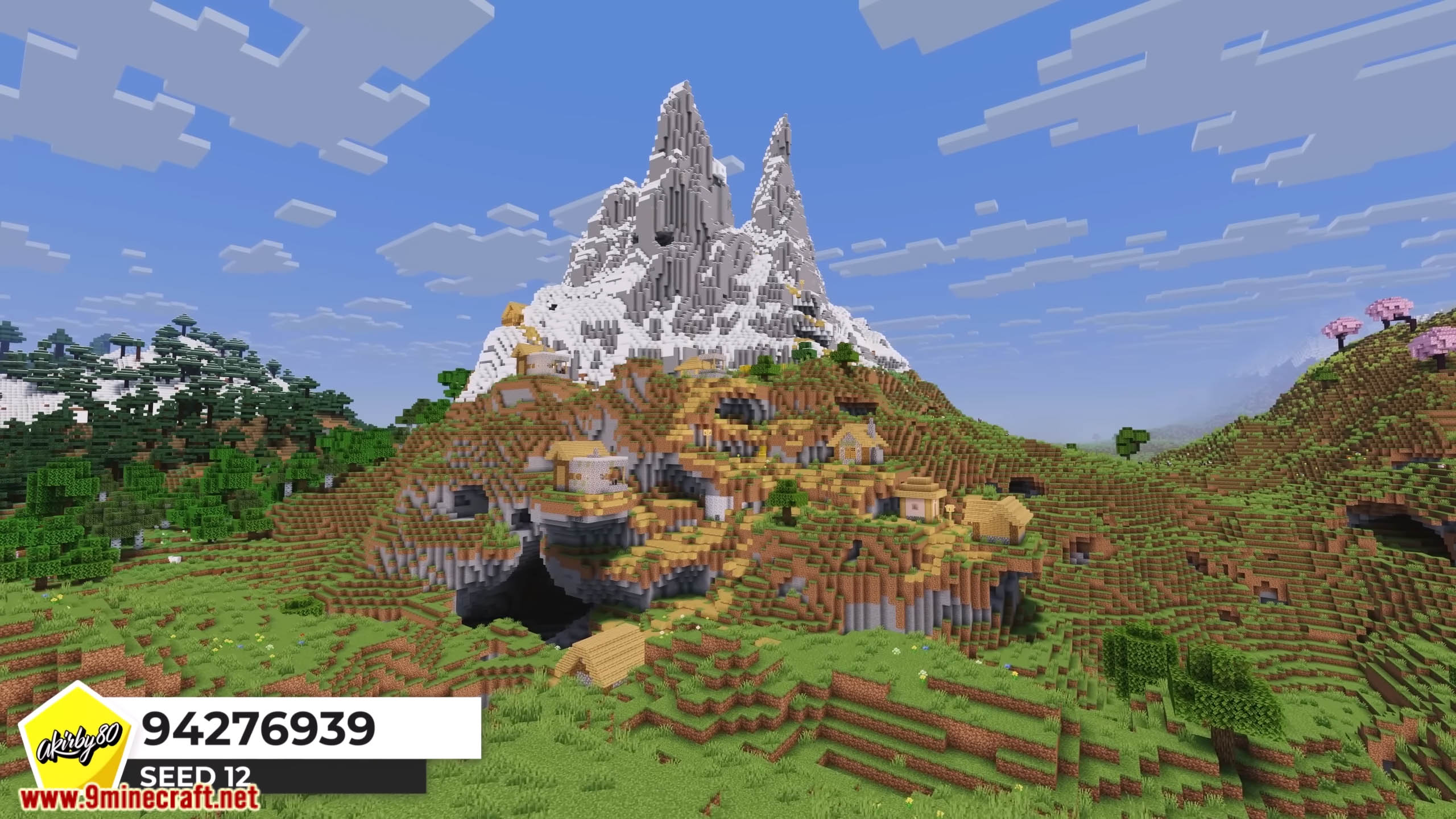 Top 25 Best New Mountain Seeds For Minecraft (26.1.2, 1.21.1) – Java, Bedrock Edition 13 Top 25 best new mountain seeds for minecraft screenshots 14