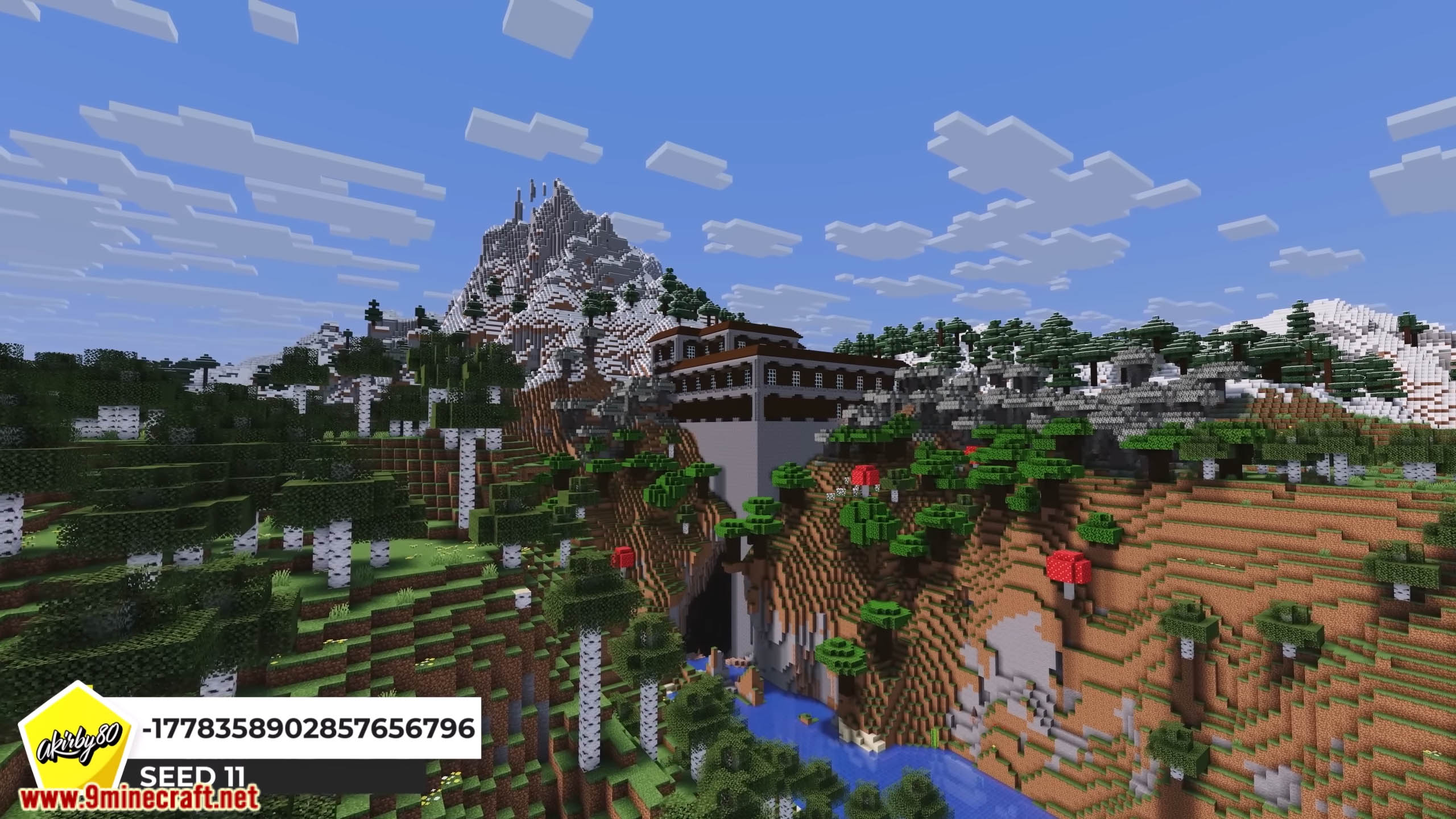 Top 25 Best New Mountain Seeds For Minecraft (26.1.2, 1.21.1) – Java, Bedrock Edition 12 Top 25 best new mountain seeds for minecraft screenshots 15
