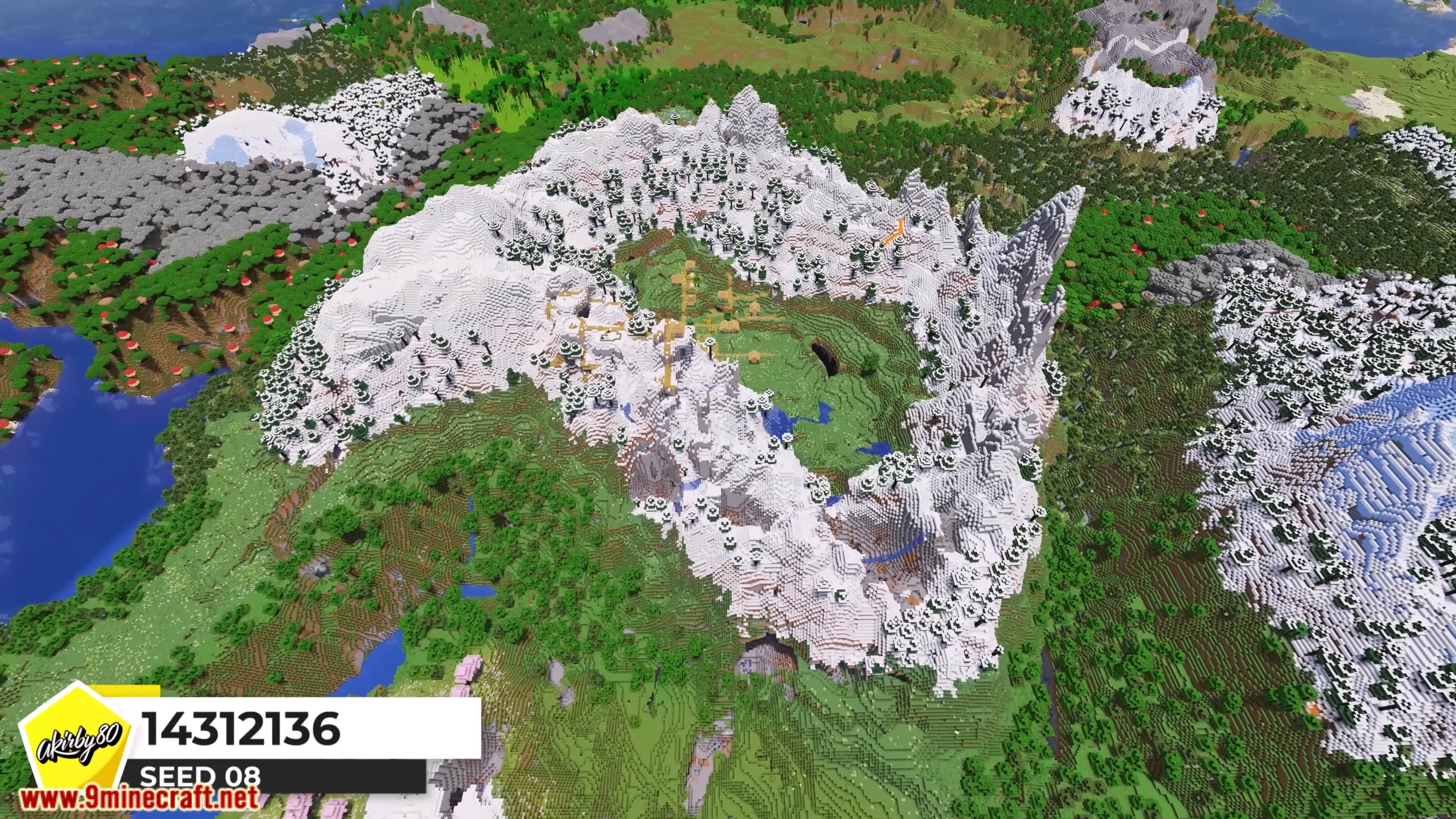 Top 25 Best New Mountain Seeds For Minecraft (26.1.2, 1.21.1) – Java, Bedrock Edition 9 Top 25 best new mountain seeds for minecraft screenshots 18