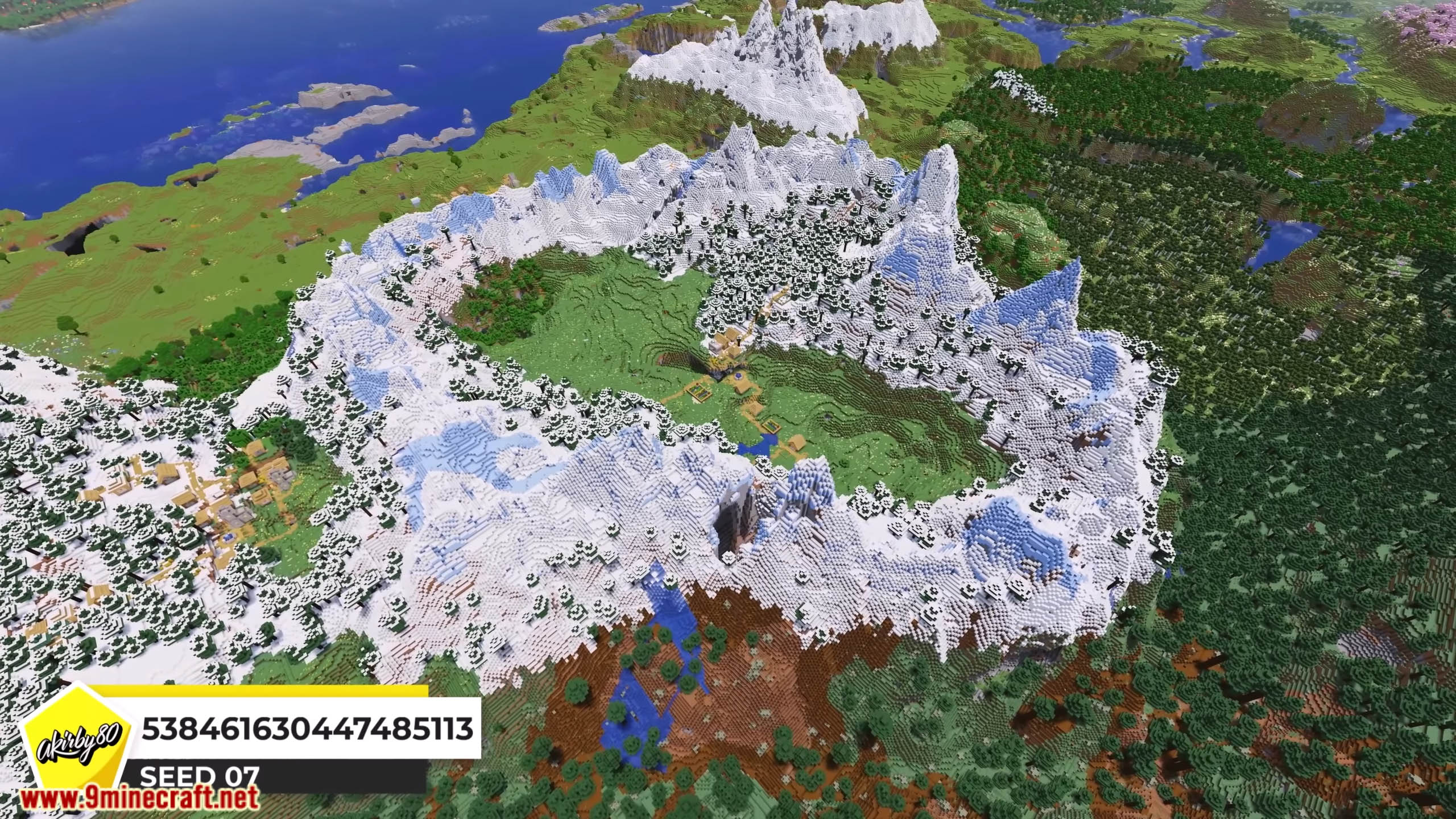Top 25 Best New Mountain Seeds For Minecraft (26.1.2, 1.21.1) – Java, Bedrock Edition 8 Top 25 best new mountain seeds for minecraft screenshots 19