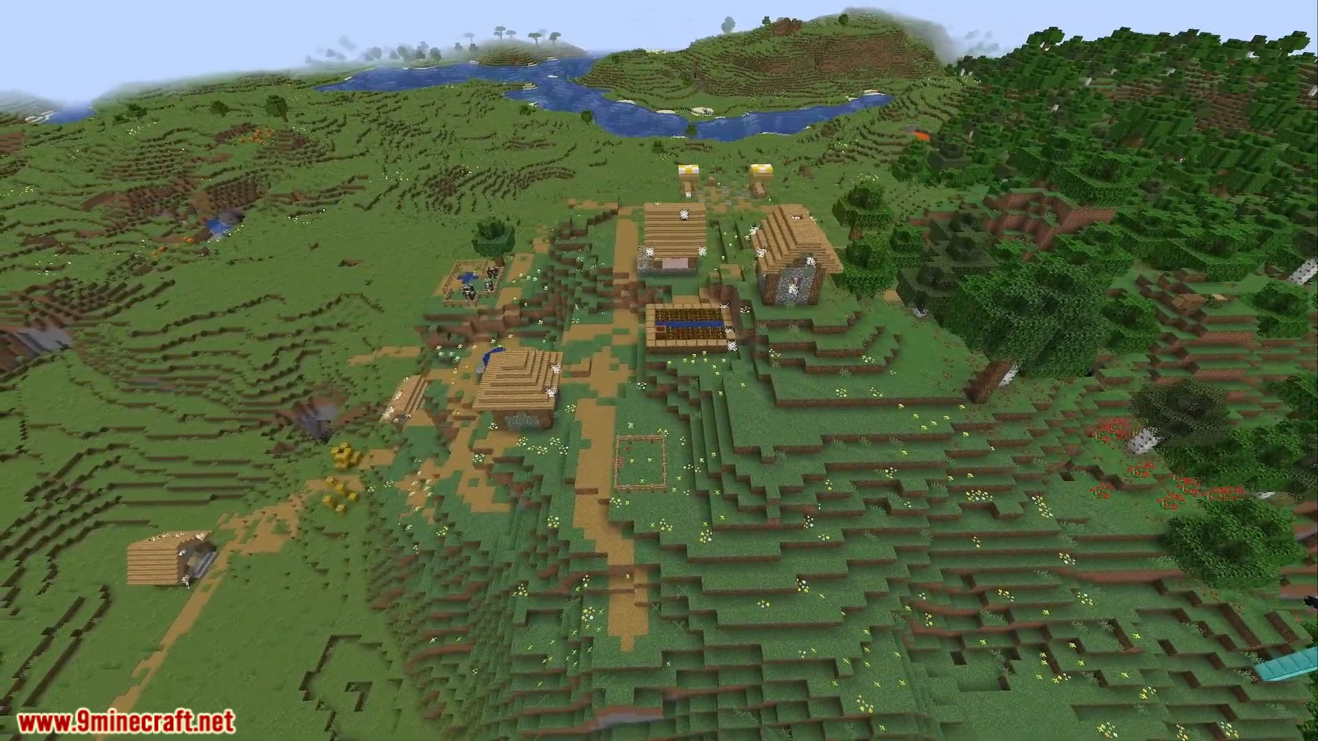 Top 5 New Village Seeds For Minecraft (26.1.2, 1.21.1) – Java Edition 5 Top 5 new village seeds for minecraft screenshots 4