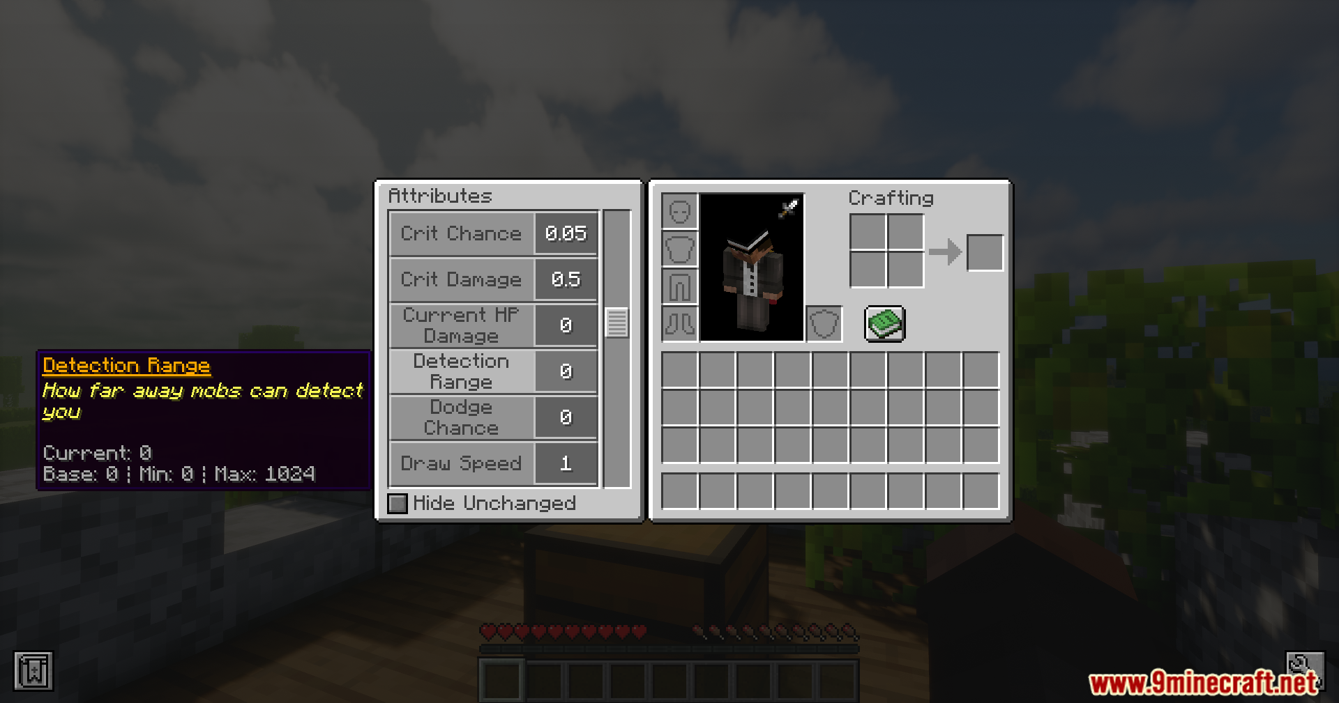 Vitality Fix Mod (1.20.1) – Fixes Bursting Vitality Potion Effect 8 Displaying the detection range attribute tooltip in the player stats menu