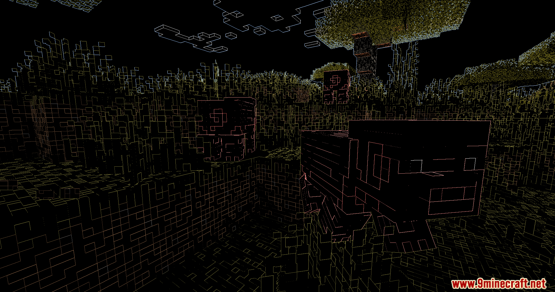 White Sharp Shaders (26.1.2, 1.20.1) – Line Art Look For Minecraft