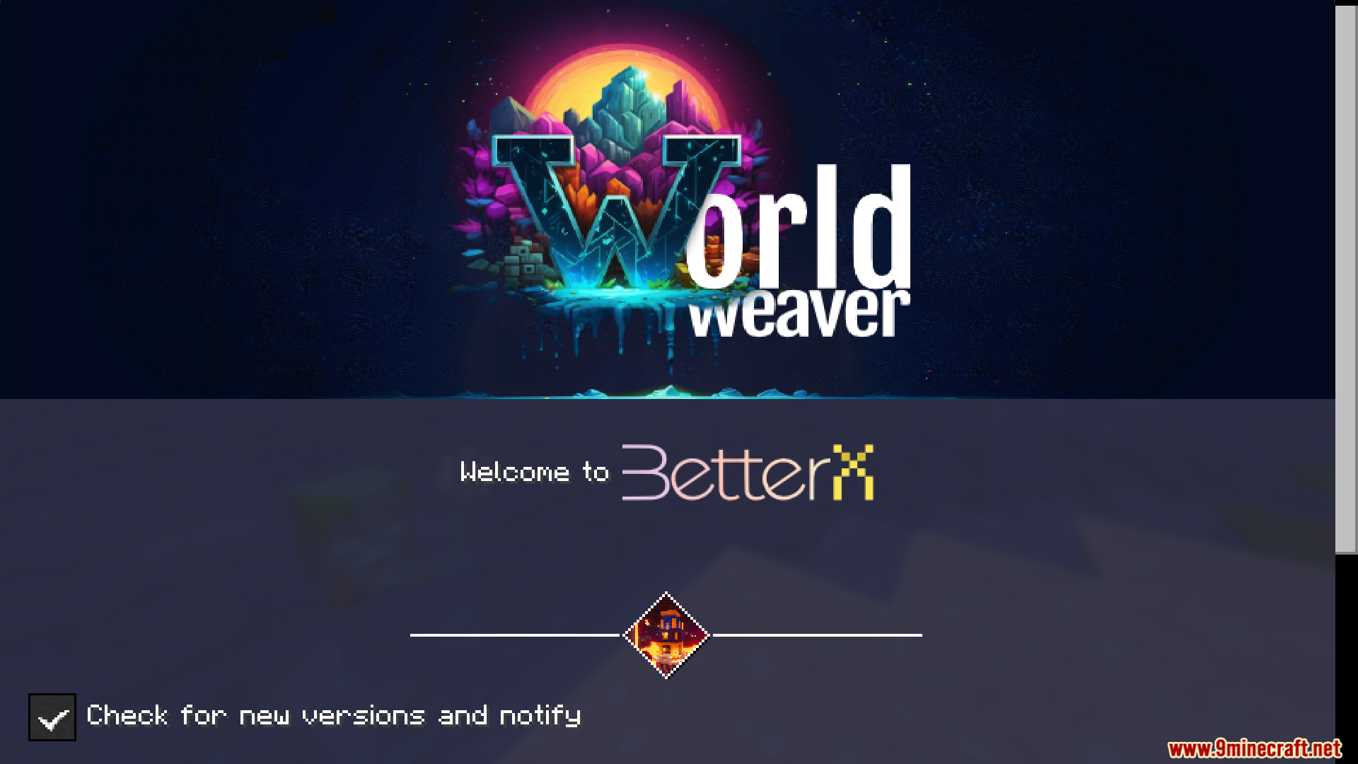 Worldweaver Neoforge Mod (1.21.11, 1.21.1) – Ports Worldweaver To Neoforge 2 Title screen showing worldweaver and betterx mod logos