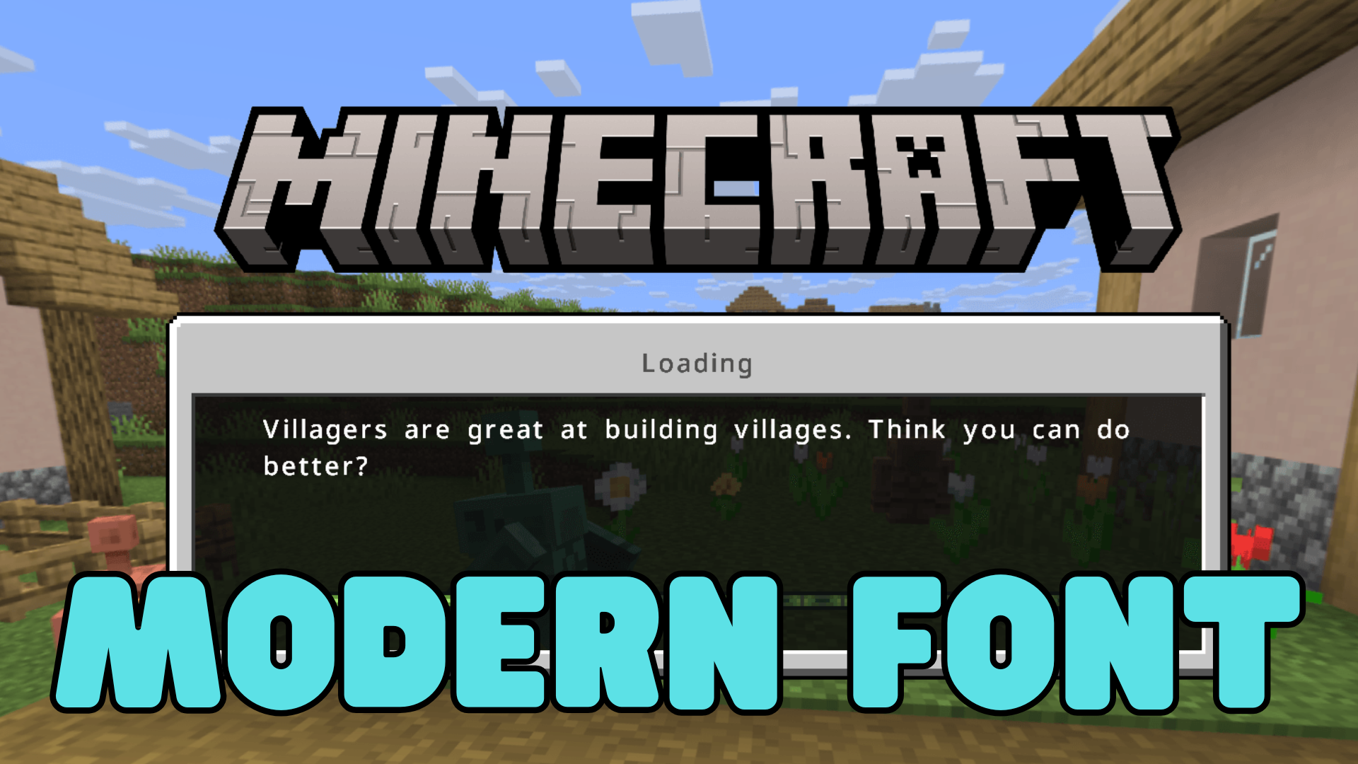 Modern Font Texture Pack (26.1.1, 1.20.1) – MCPE/Bedrock