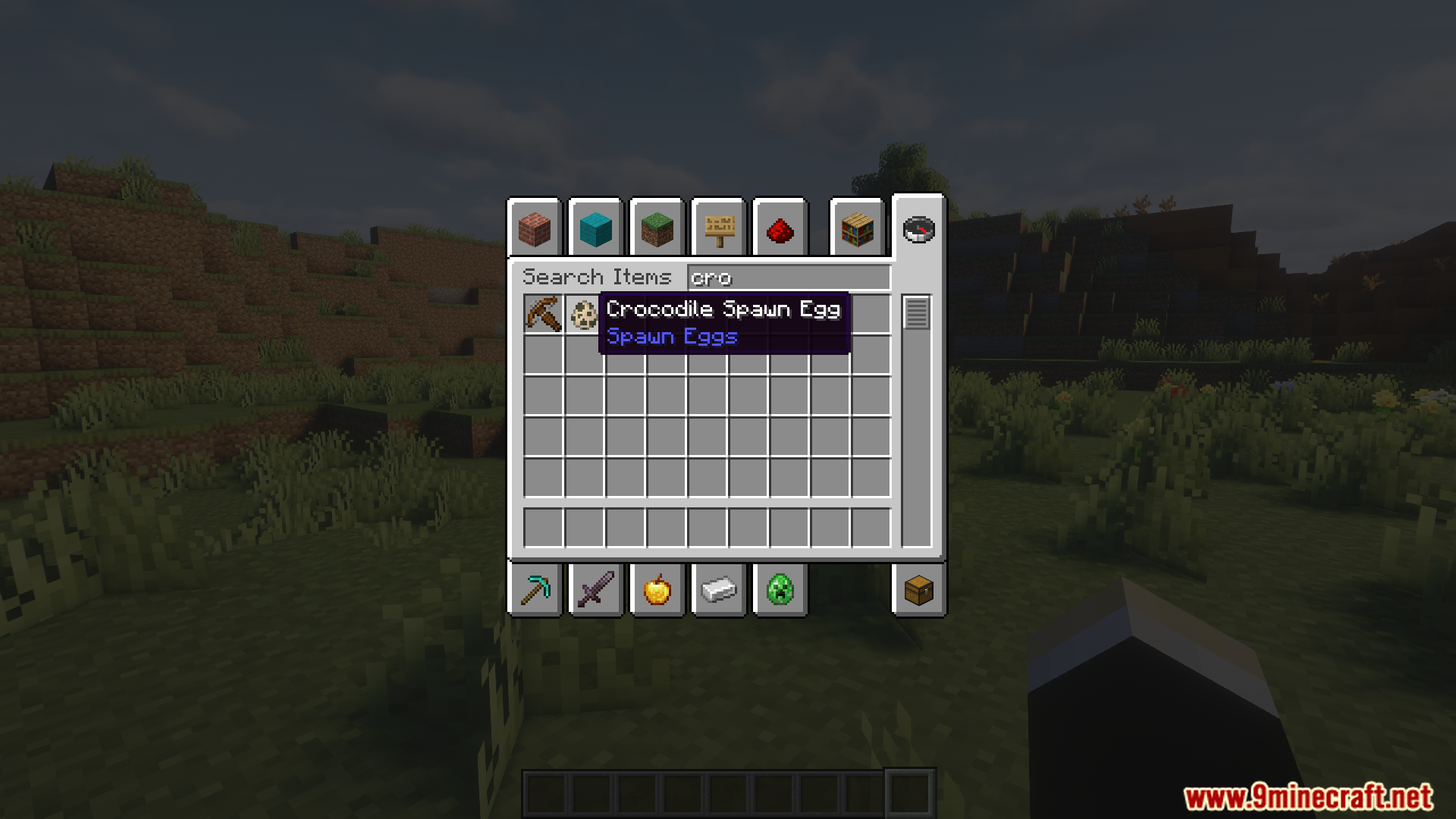 Animal Garden Crocodile Mod (26.1.2, 1.20.1) – Survive Deadly Swamp Crocodiles 3 Searching for the crocodile spawn egg in creative mode