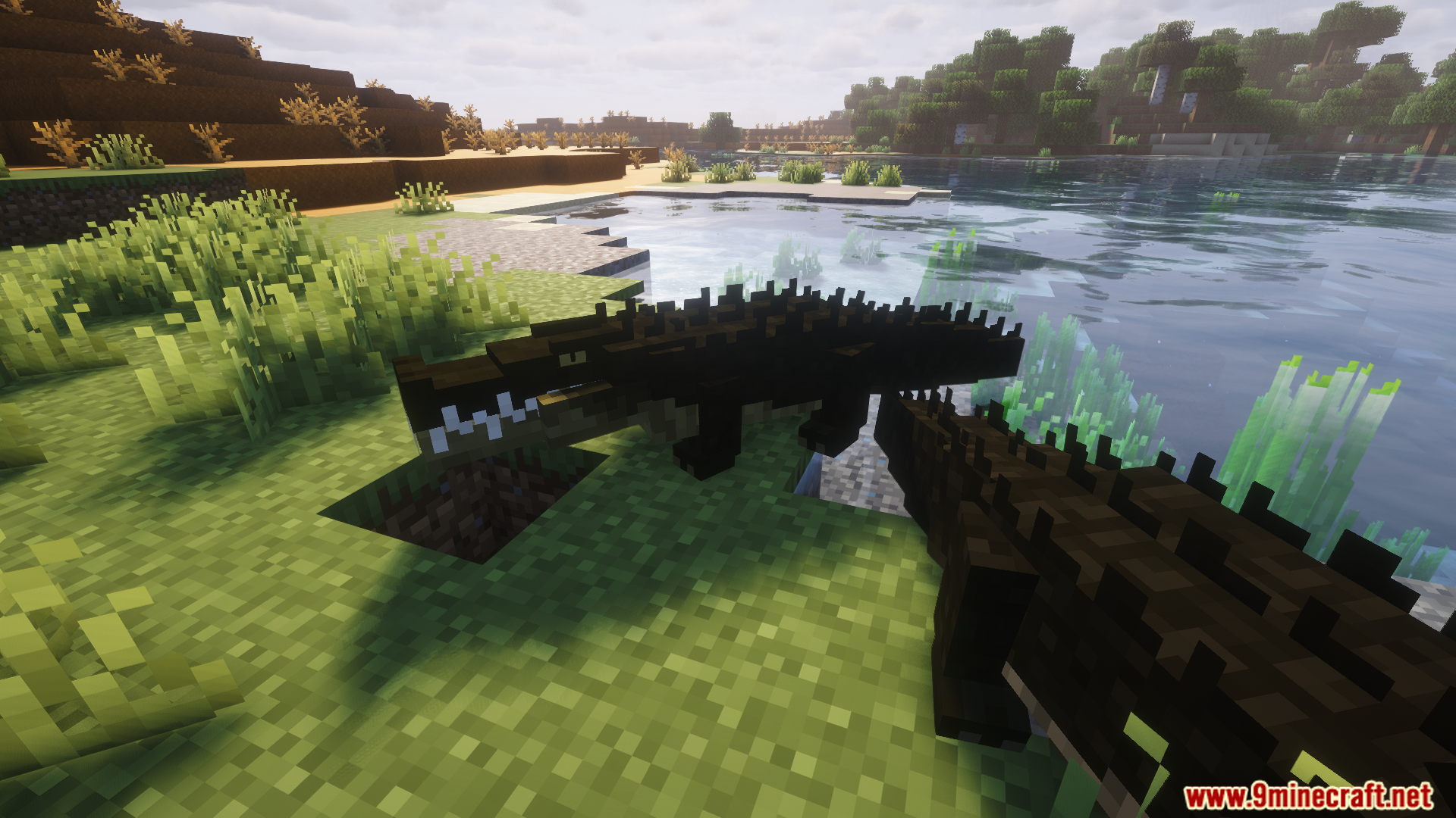 Animal Garden Crocodile Mod (26.1.2, 1.20.1) – Survive Deadly Swamp Crocodiles 7 A crocodile opens its mouth as a warning sign