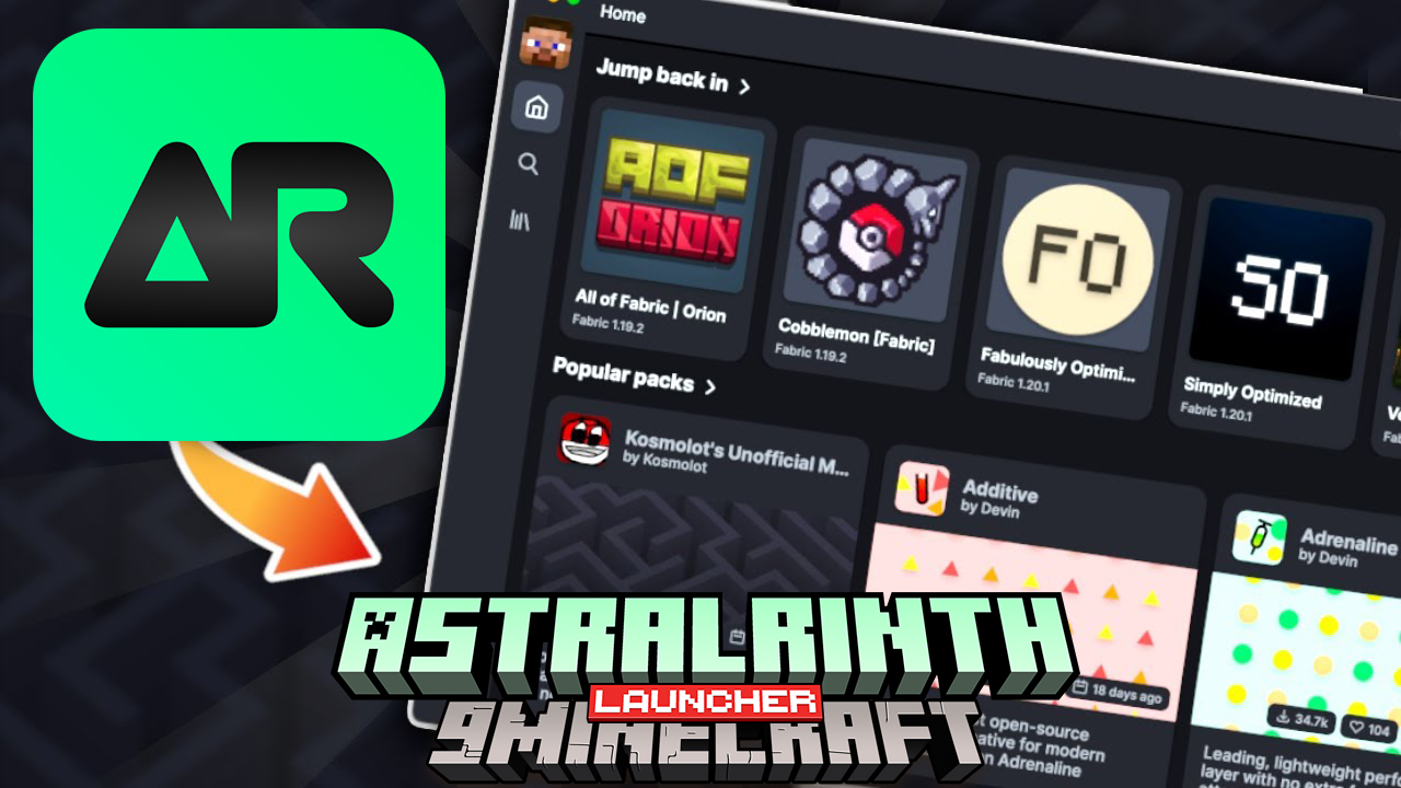 AstralRinth Launcher (26.1.2, 1.20.1) – Playing Minecraft for Free Account